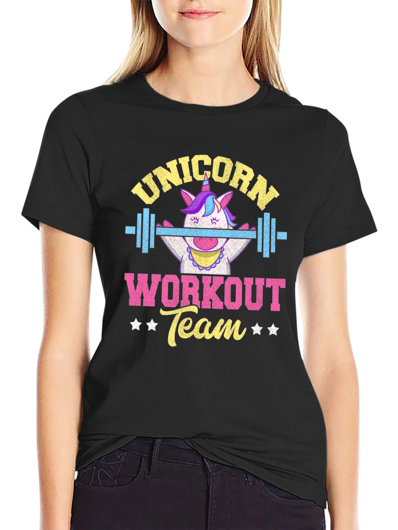 Unicorn Workout Team Graphic T-Shirt