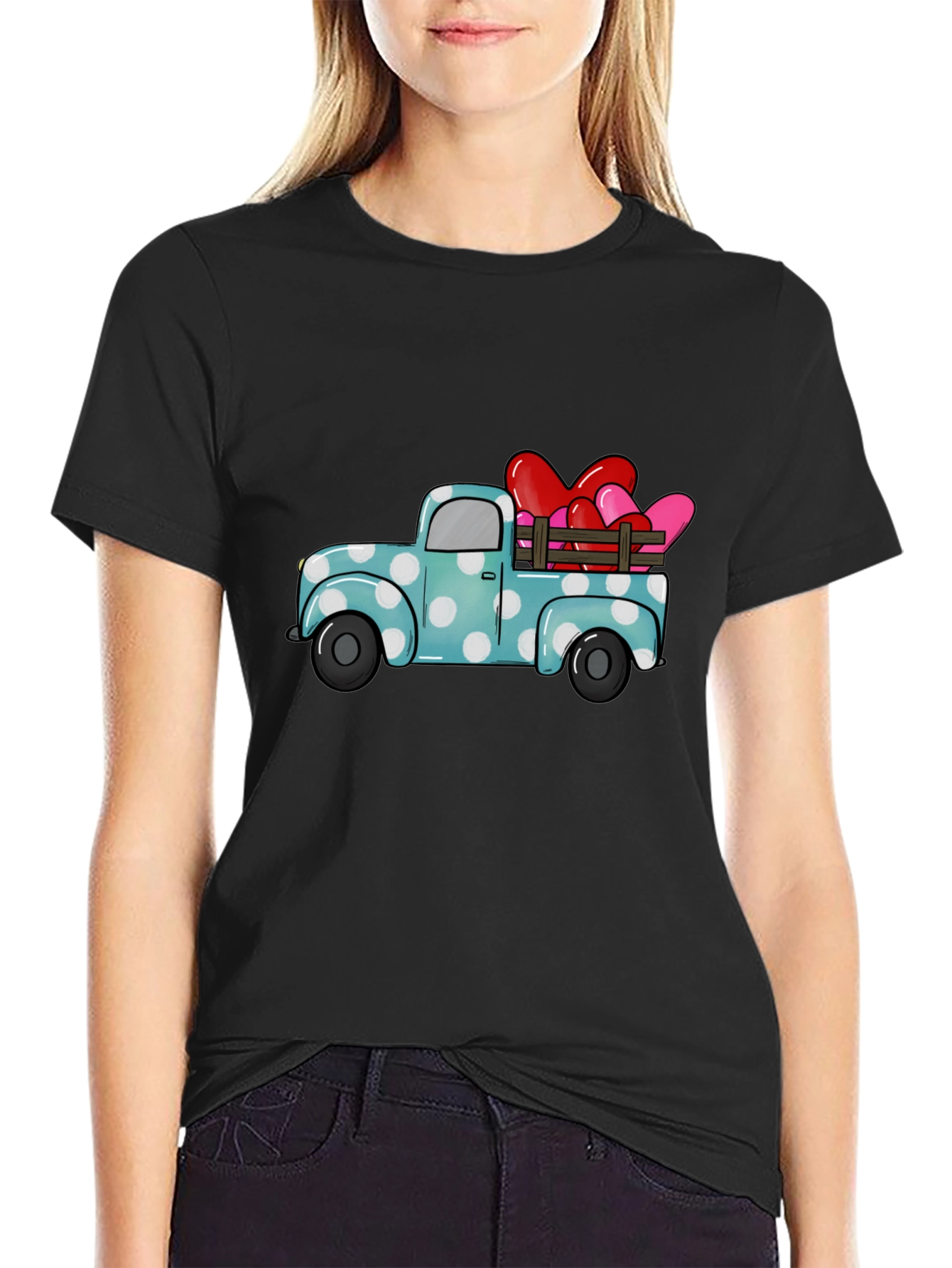 Heart Truck Graphic Tee - Valentines Day T-Shirt