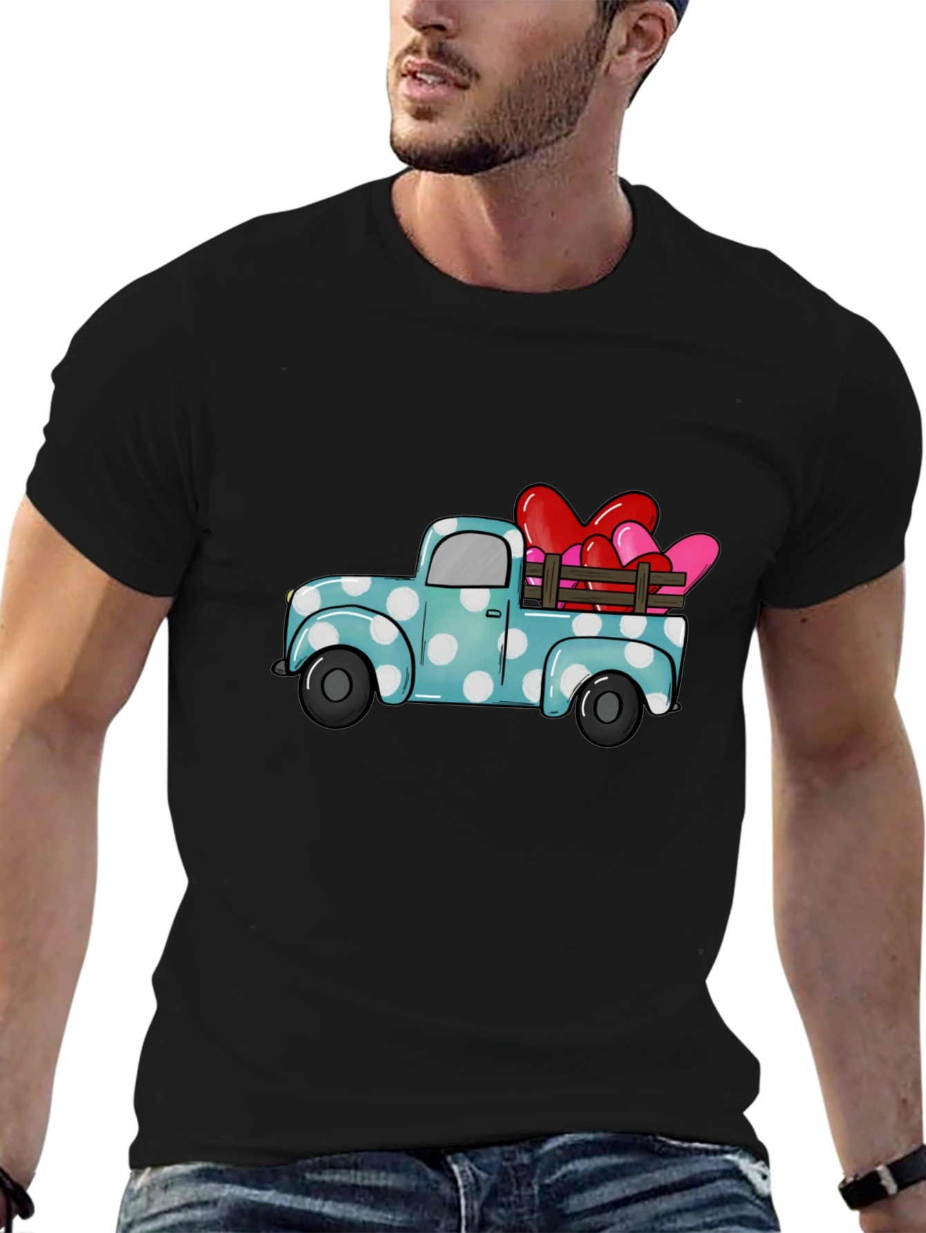 Heart Truck Graphic Tee - Valentines Day T-Shirt