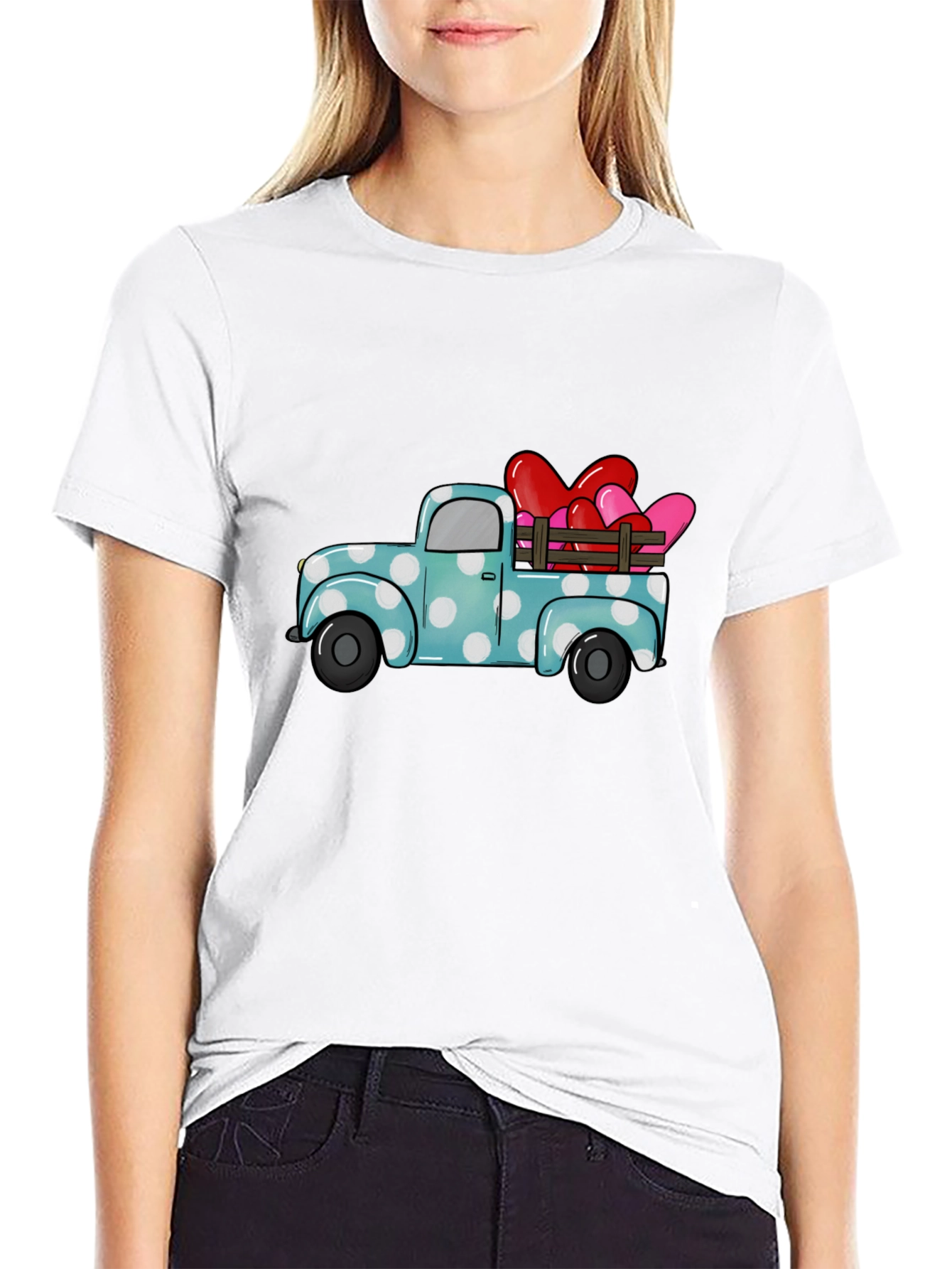 Heart Truck Graphic Tee - Valentines Day T-Shirt