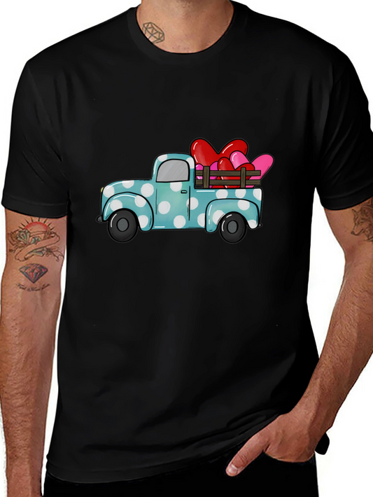 Heart Truck Graphic Tee - Valentines Day T-Shirt