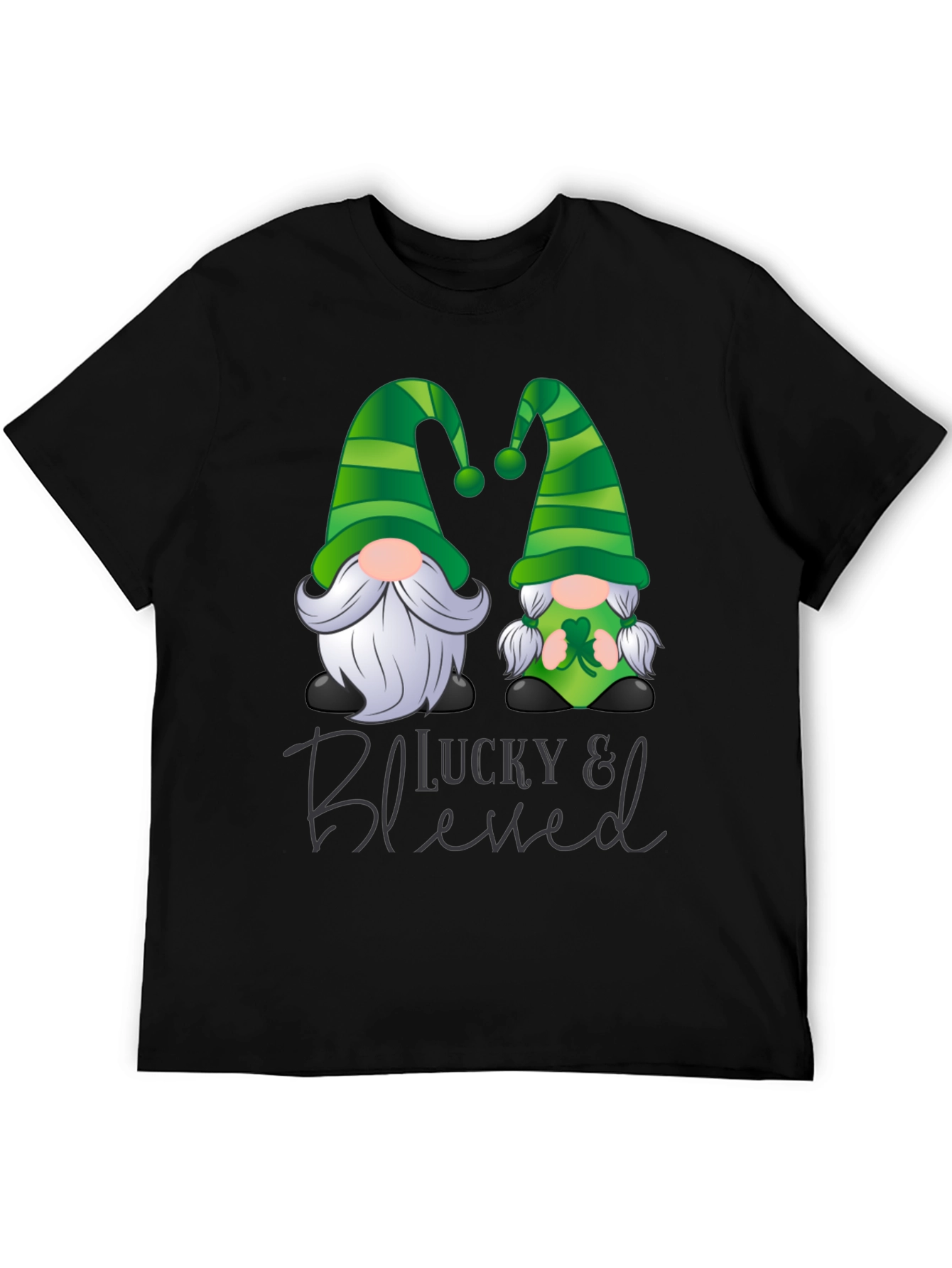 Lucky & Blessed St. Patricks Day Gnome T-Shirt
