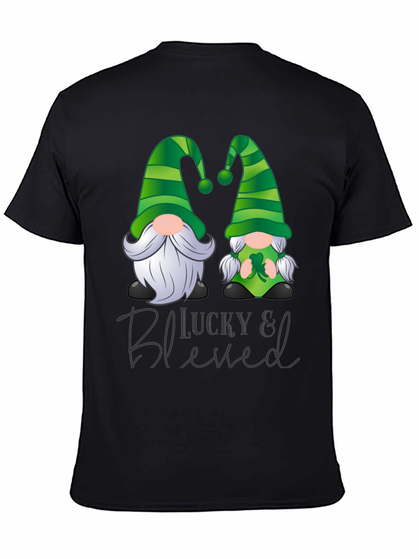 Lucky & Blessed St. Patricks Day Gnome T-Shirt