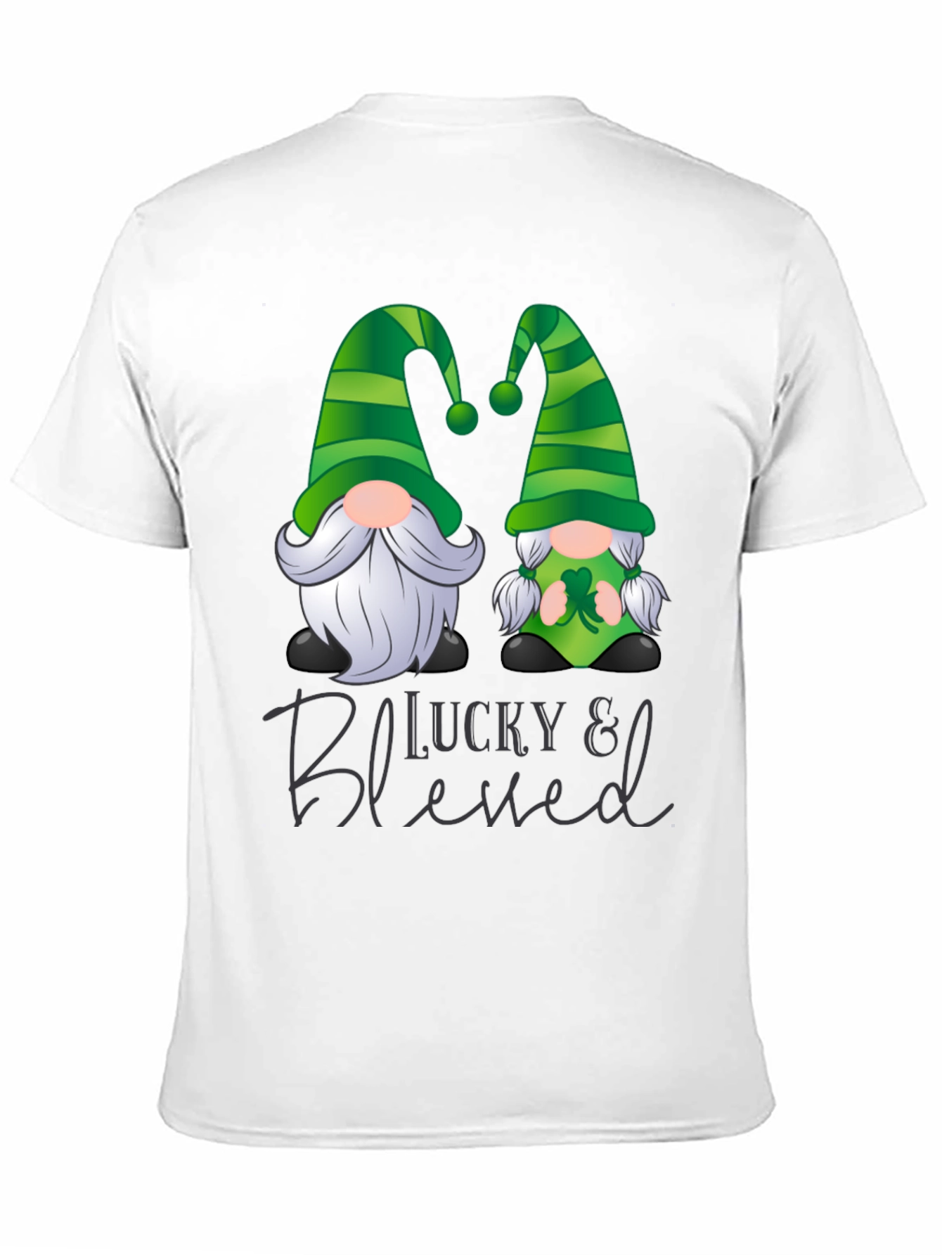 Lucky & Blessed St. Patricks Day Gnome T-Shirt