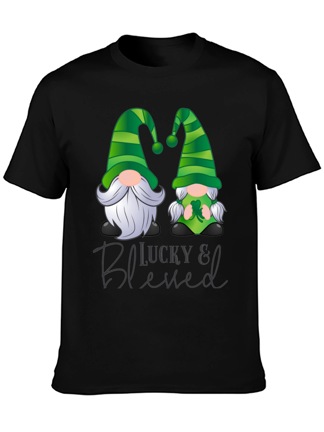 Lucky & Blessed St. Patricks Day Gnome T-Shirt