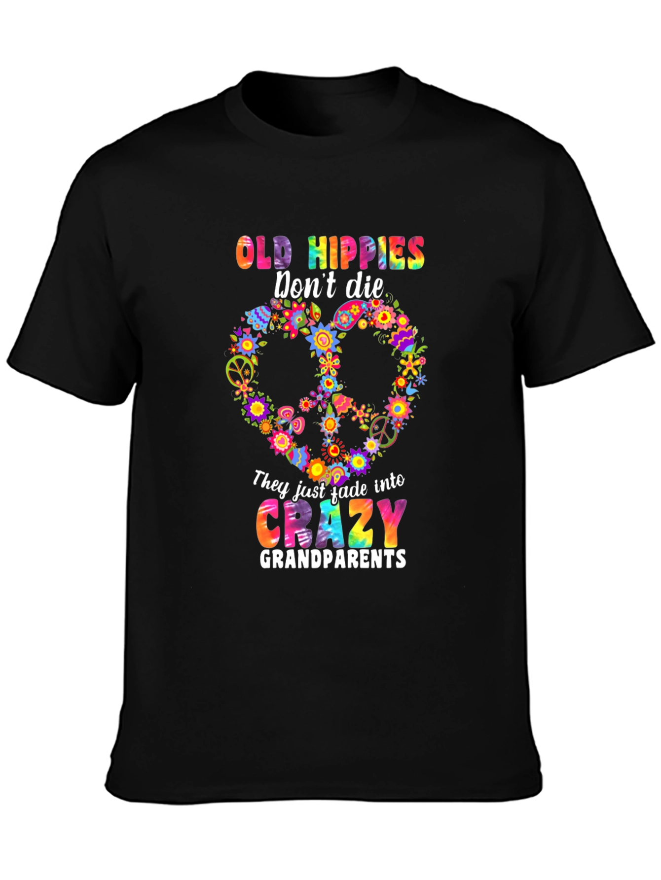 Old Hippies Crazy Grandparents T-Shirt