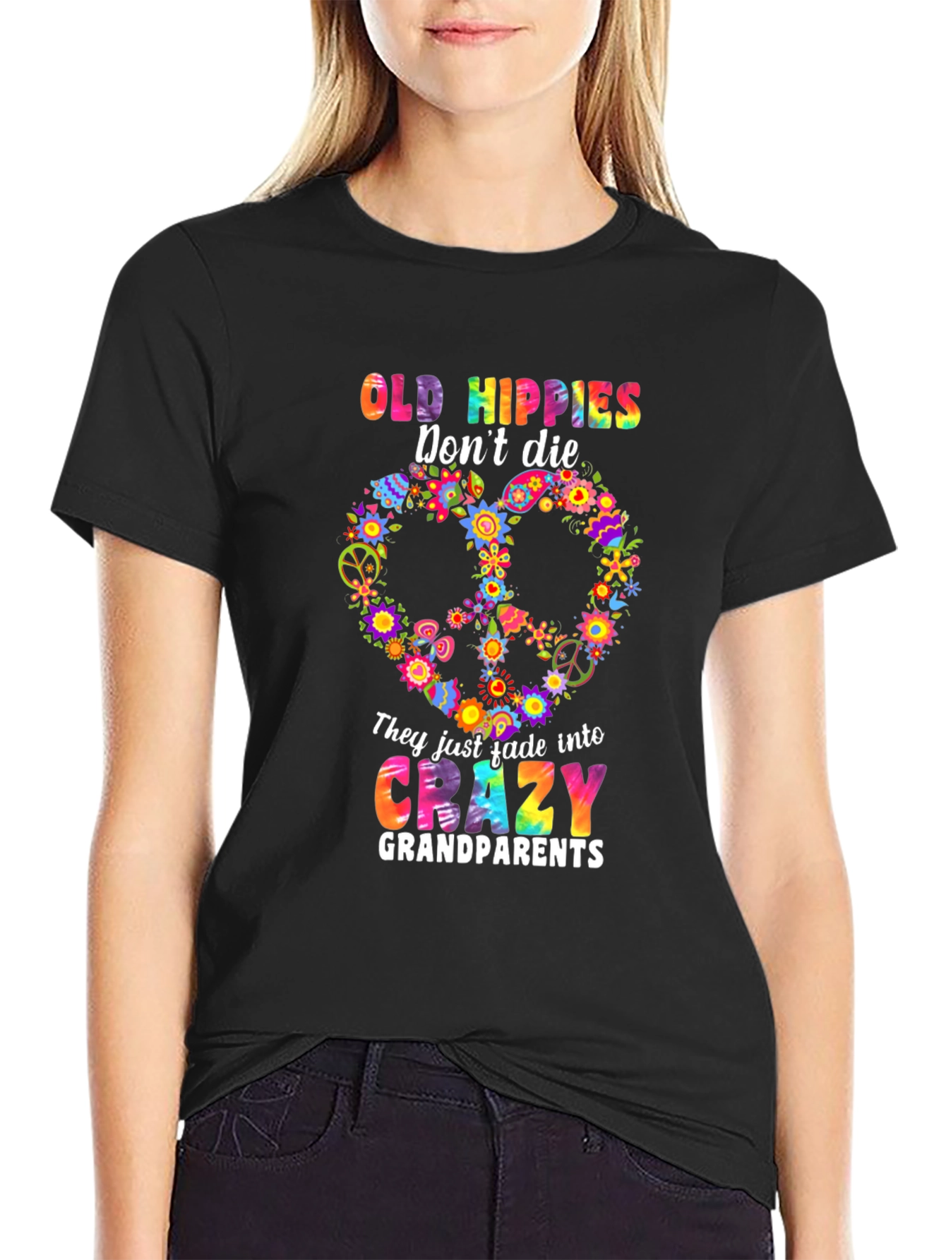 Old Hippies Crazy Grandparents T-Shirt