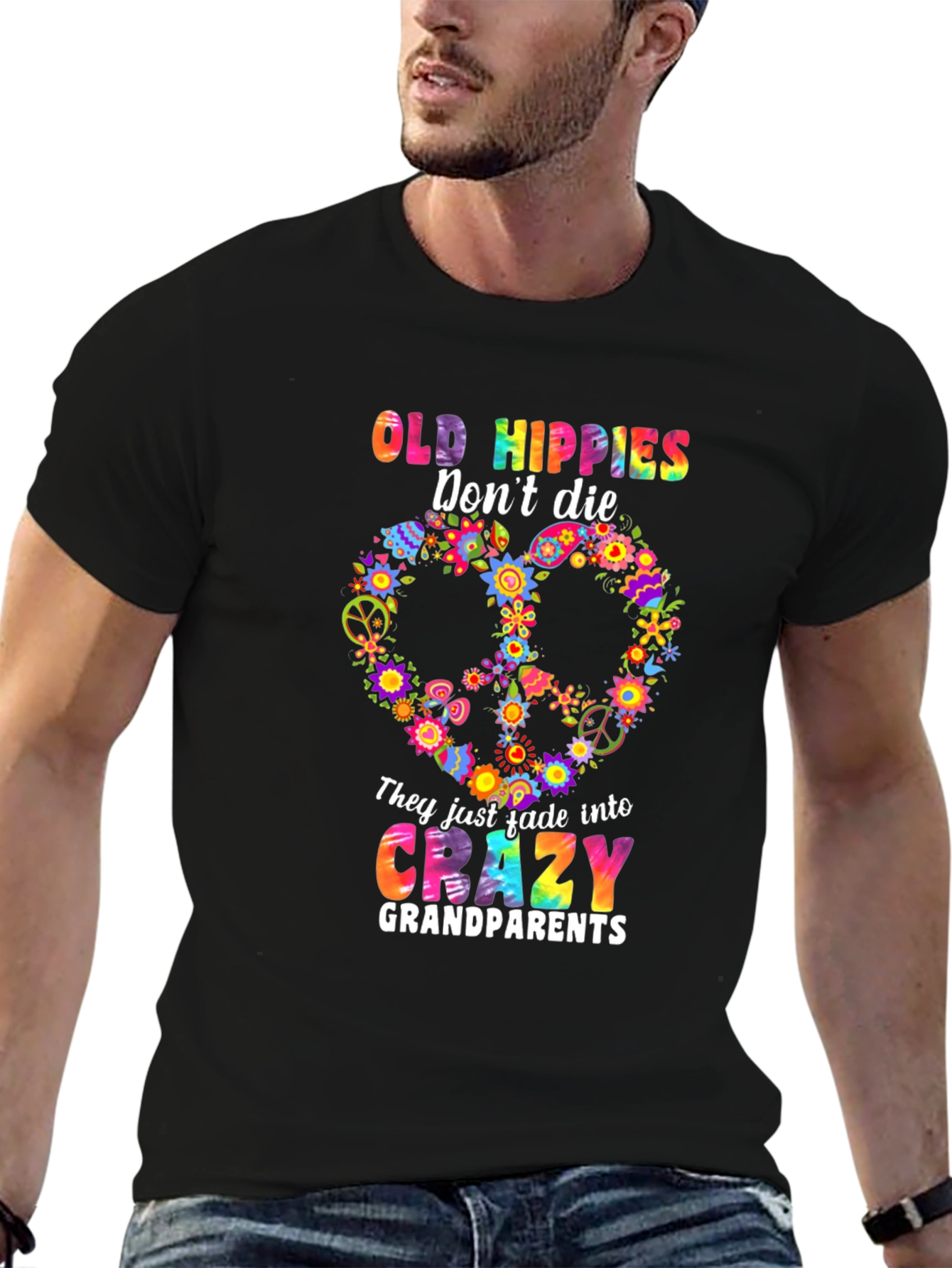 Old Hippies Crazy Grandparents T-Shirt