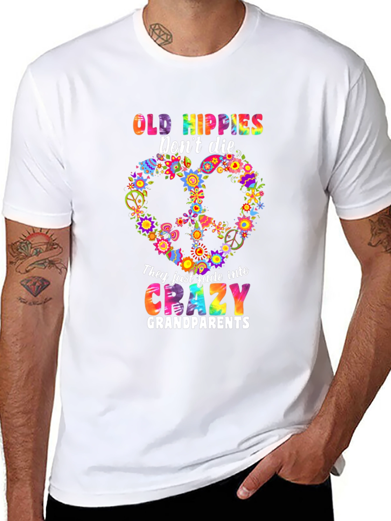 Old Hippies Crazy Grandparents T-Shirt