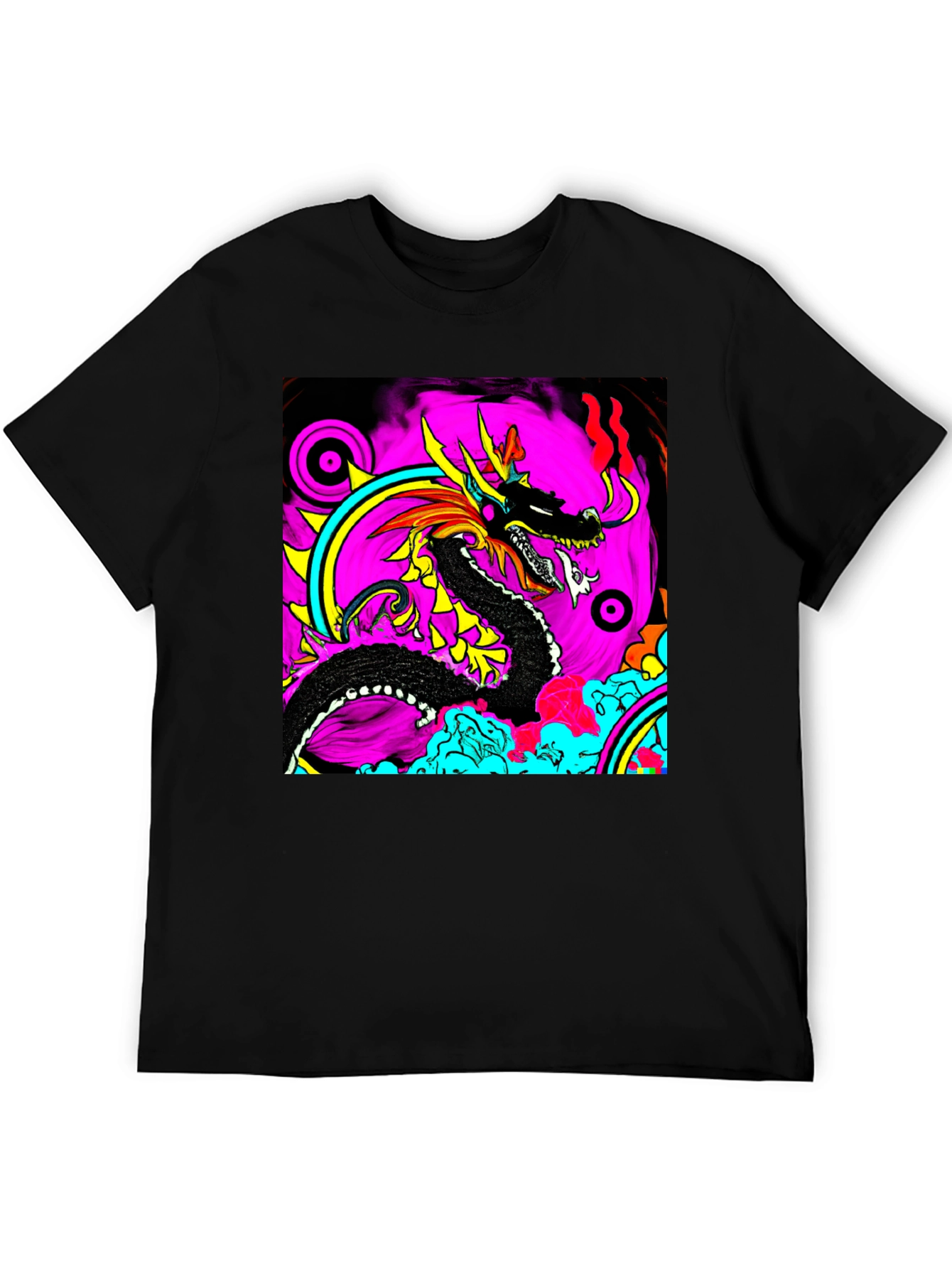 Bold Dragon Graphic Black T-Shirt