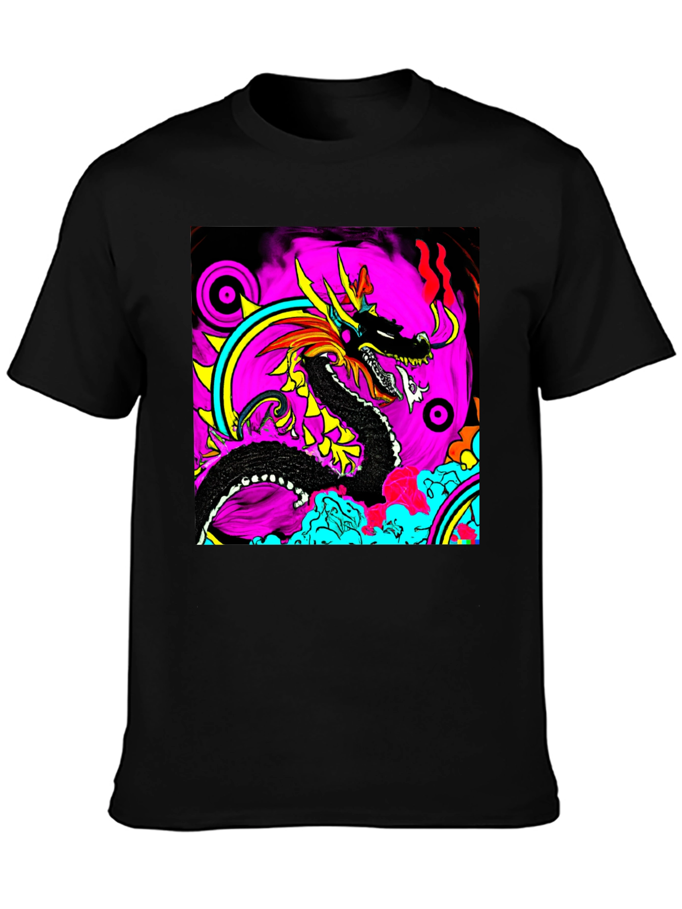 Bold Dragon Graphic Black T-Shirt