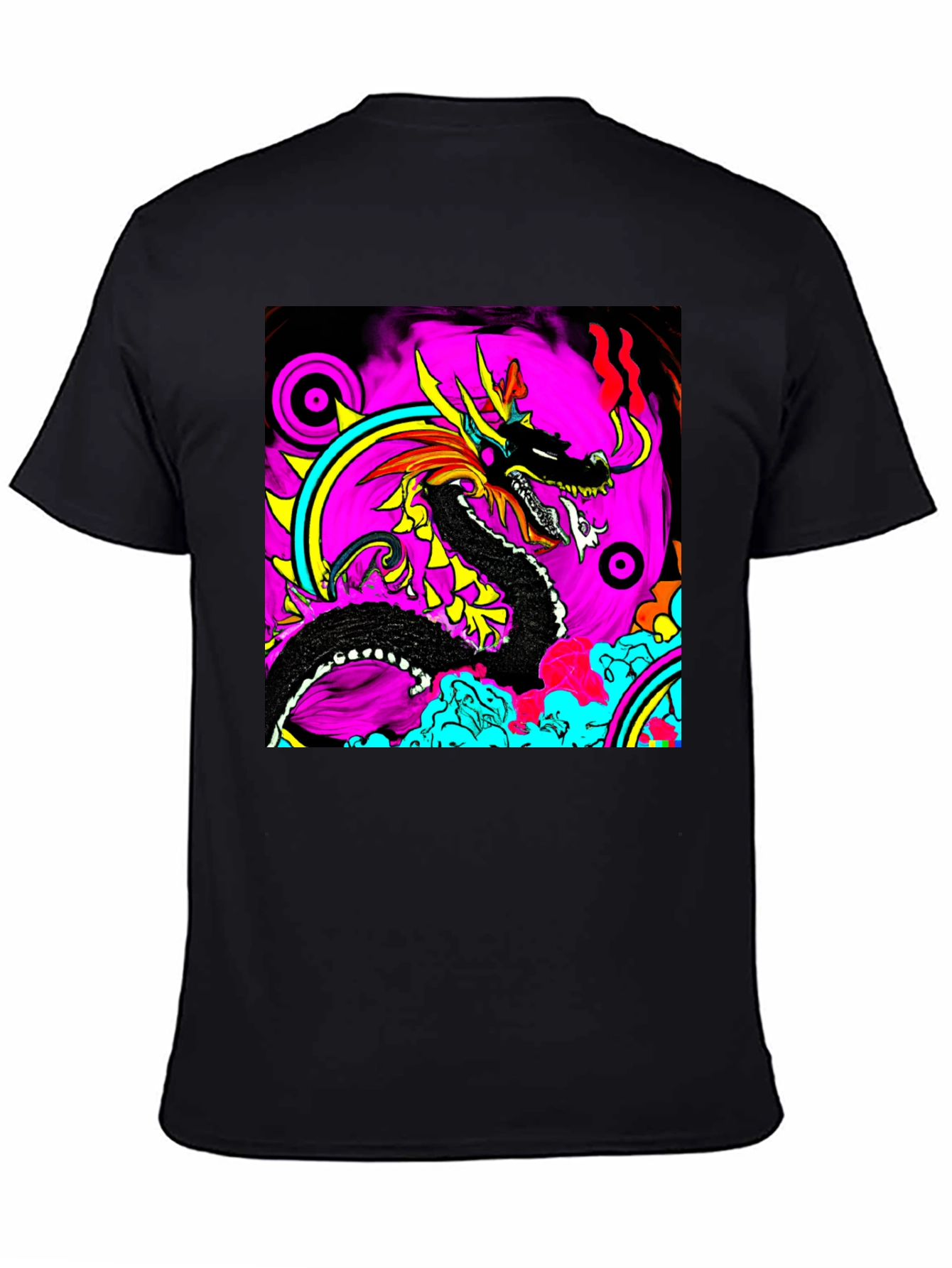 Bold Dragon Graphic Black T-Shirt