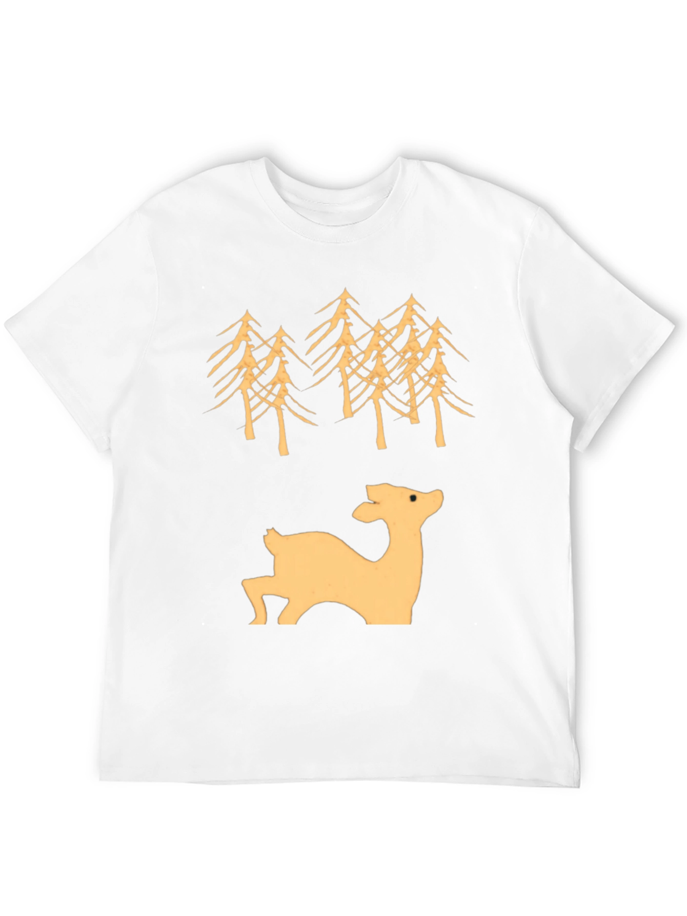 Deer & Trees Graphic Tee - Black