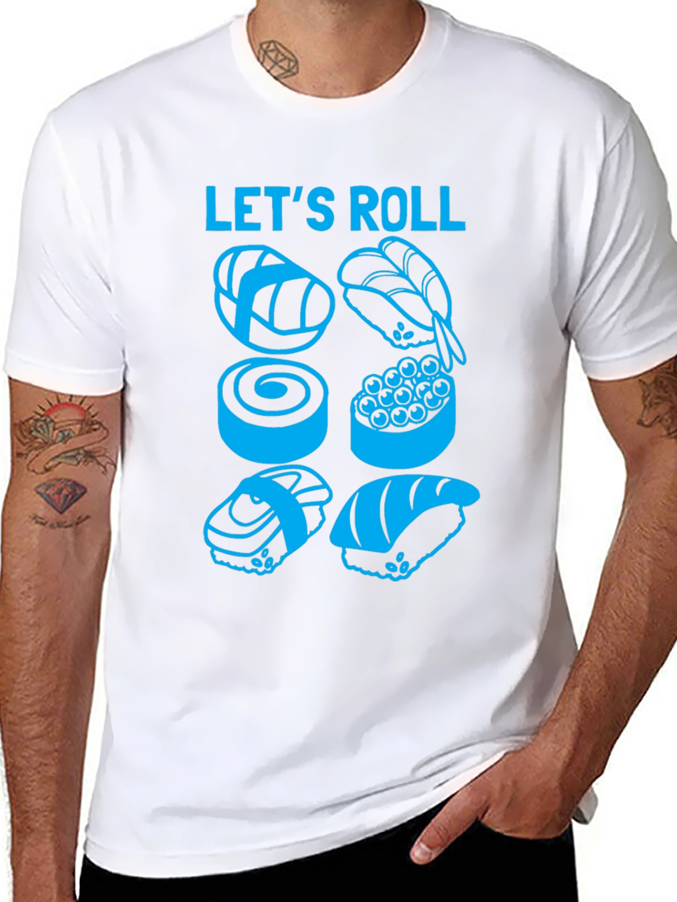 Lets Roll Sushi T-Shirt - Foodie Tee