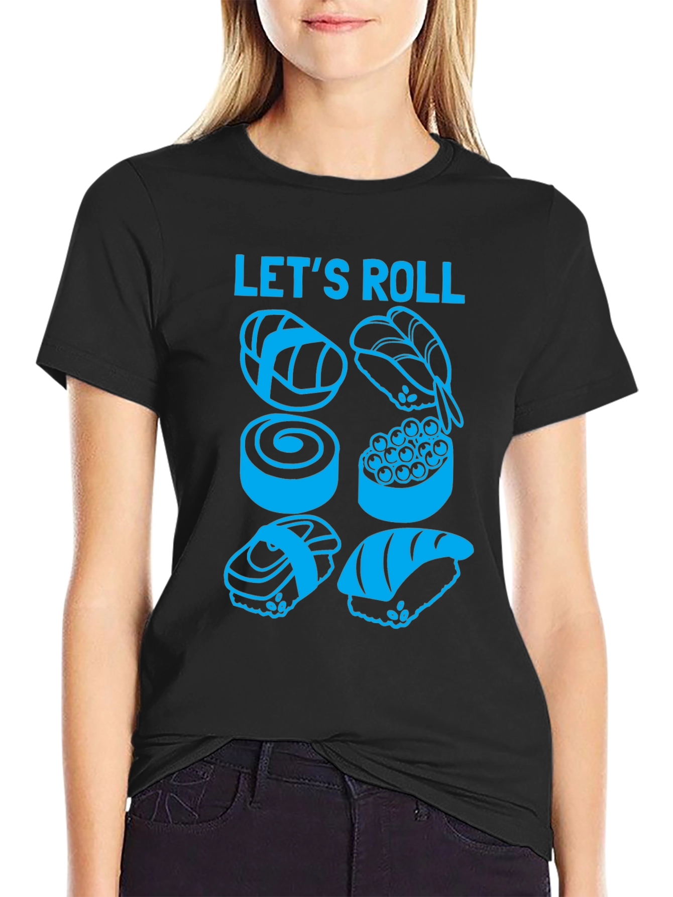 Lets Roll Sushi T-Shirt - Foodie Tee