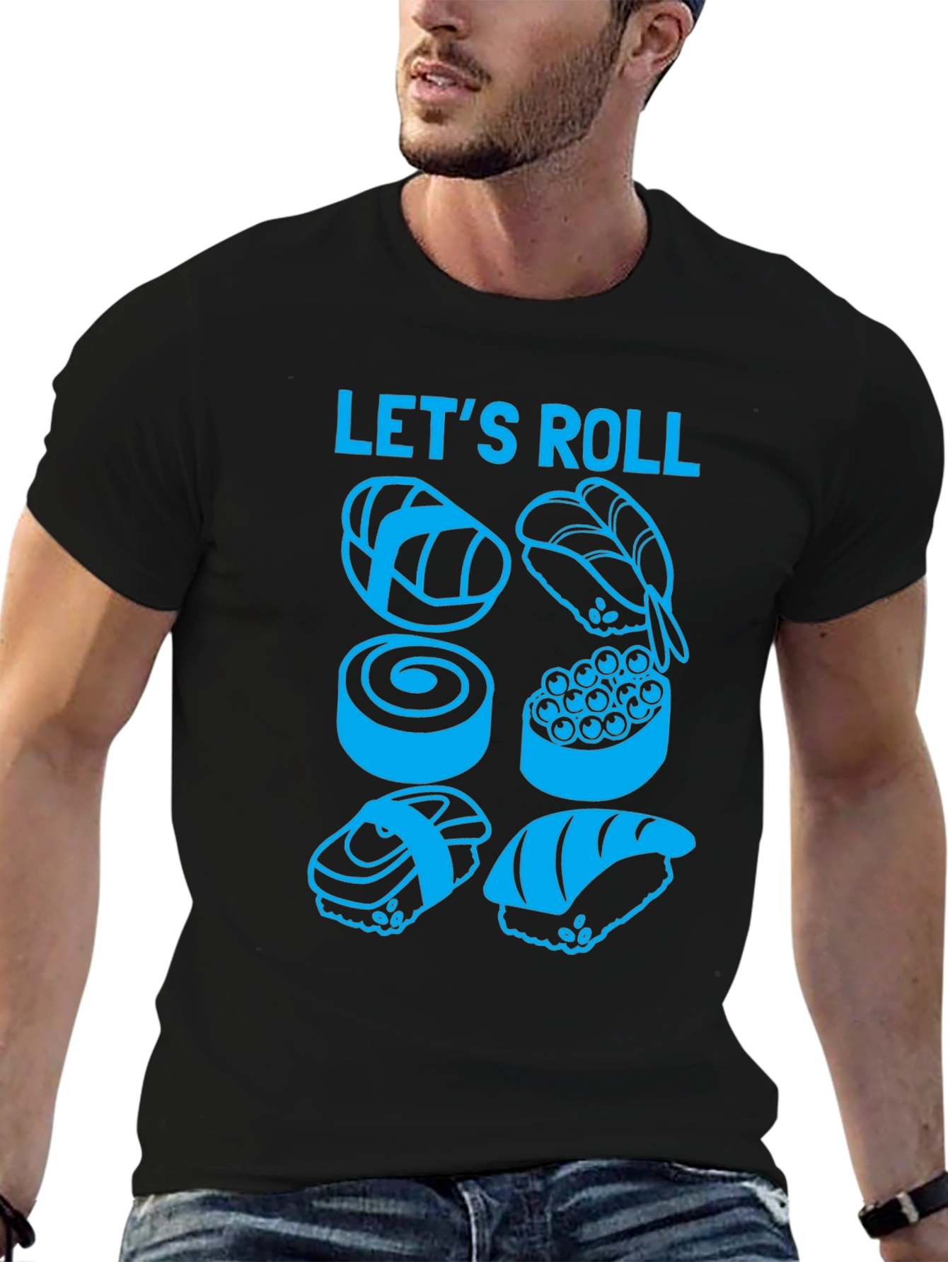 Lets Roll Sushi T-Shirt - Foodie Tee