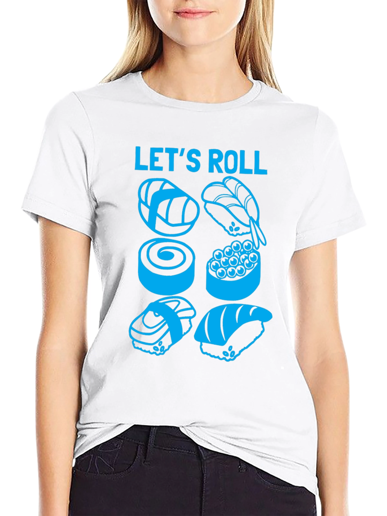 Lets Roll Sushi T-Shirt - Foodie Tee