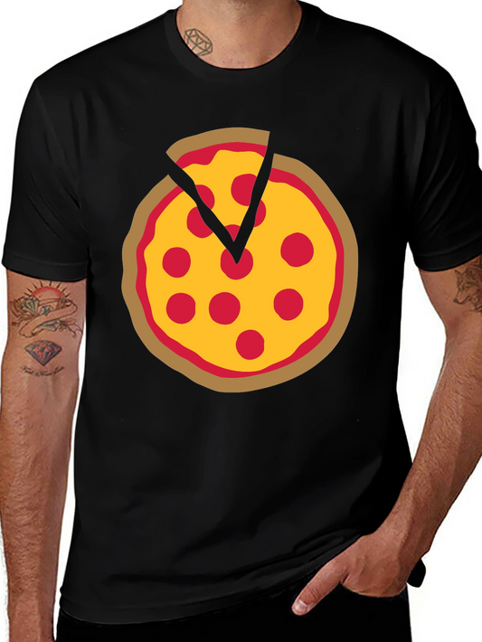 Pizza Graphic Black T-Shirt - Funny Food Tee