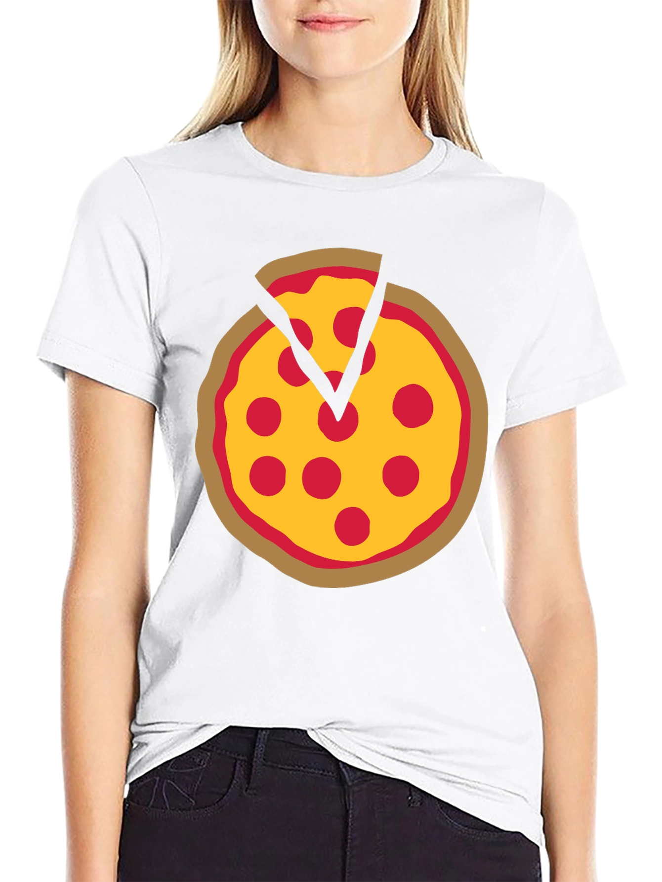 Pizza Graphic Black T-Shirt - Funny Food Tee