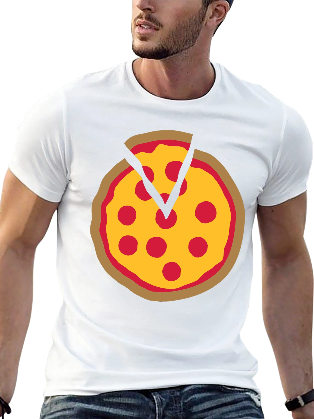 Pizza Graphic Black T-Shirt - Funny Food Tee