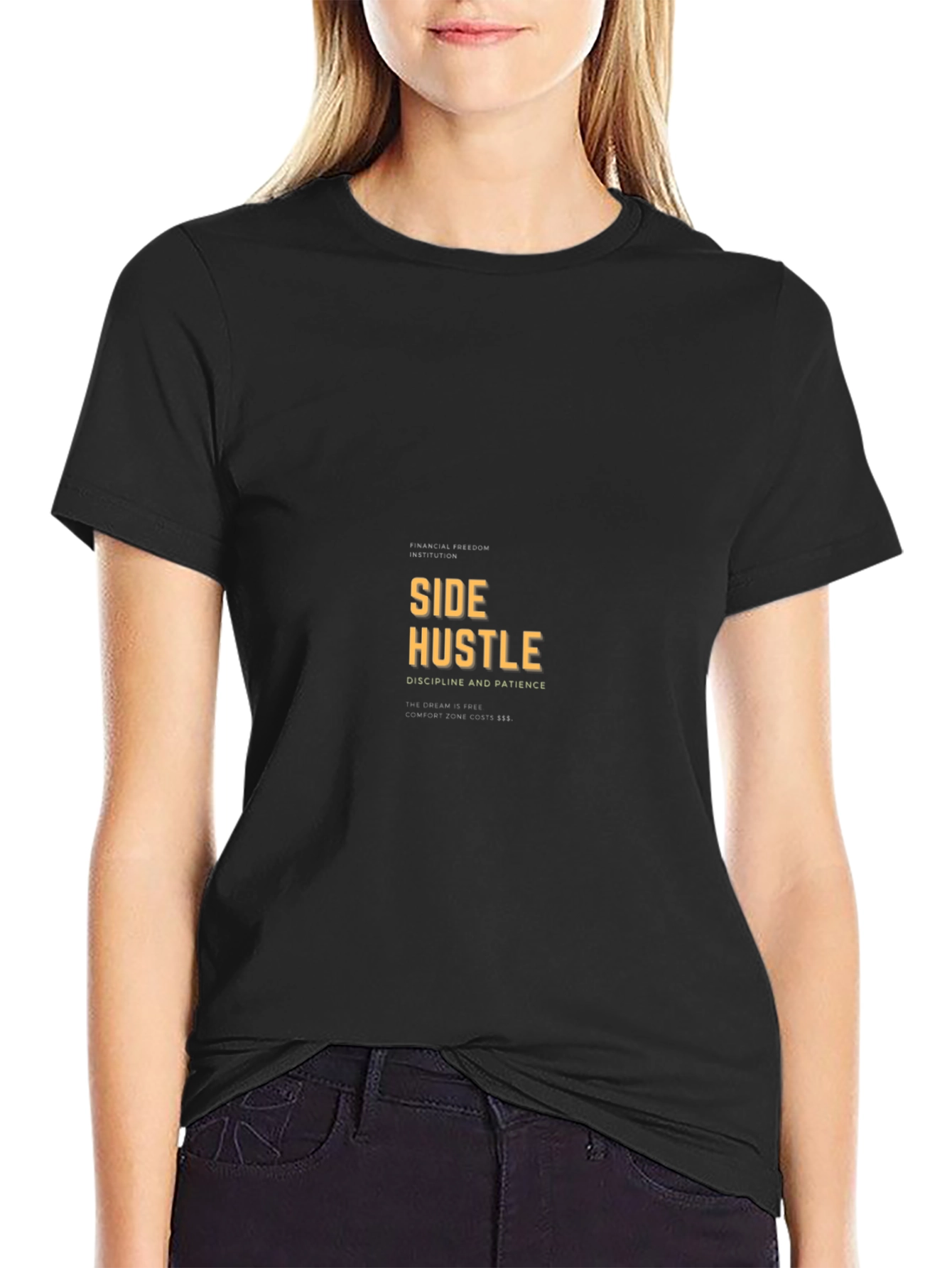 Side Hustle Graphic Tee - Motivational Black T-Shirt