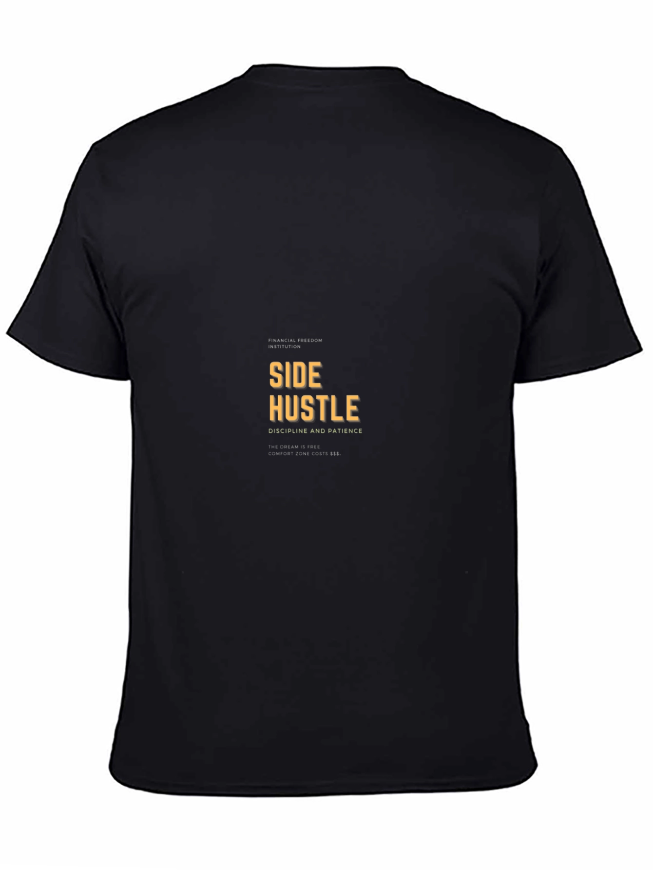 Side Hustle Graphic Tee - Motivational Black T-Shirt