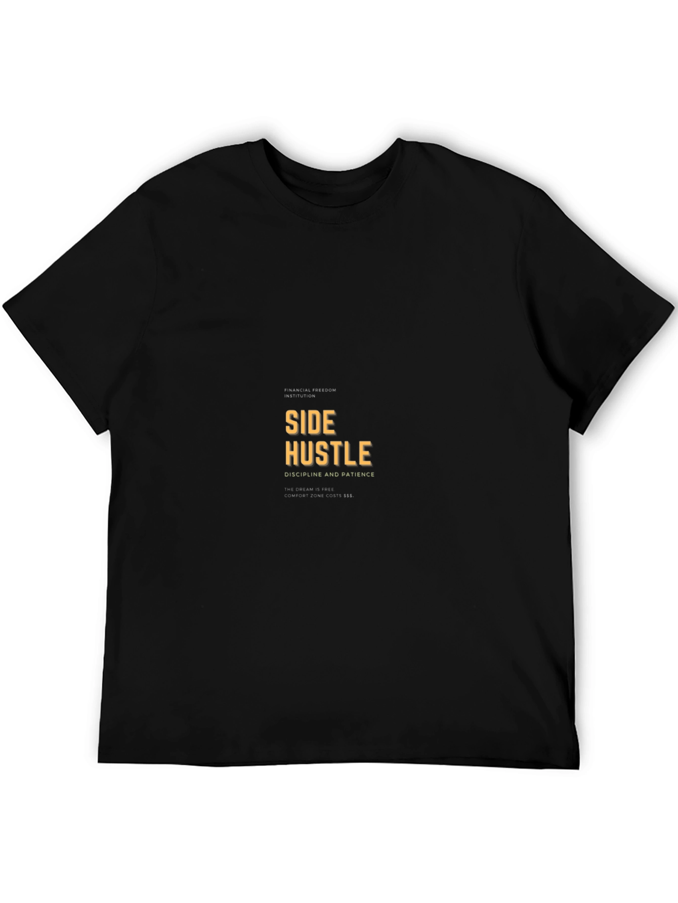 Side Hustle Graphic Tee - Motivational Black T-Shirt