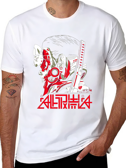 Cyberpunk Geisha T-Shirt: Samurai Style Tee