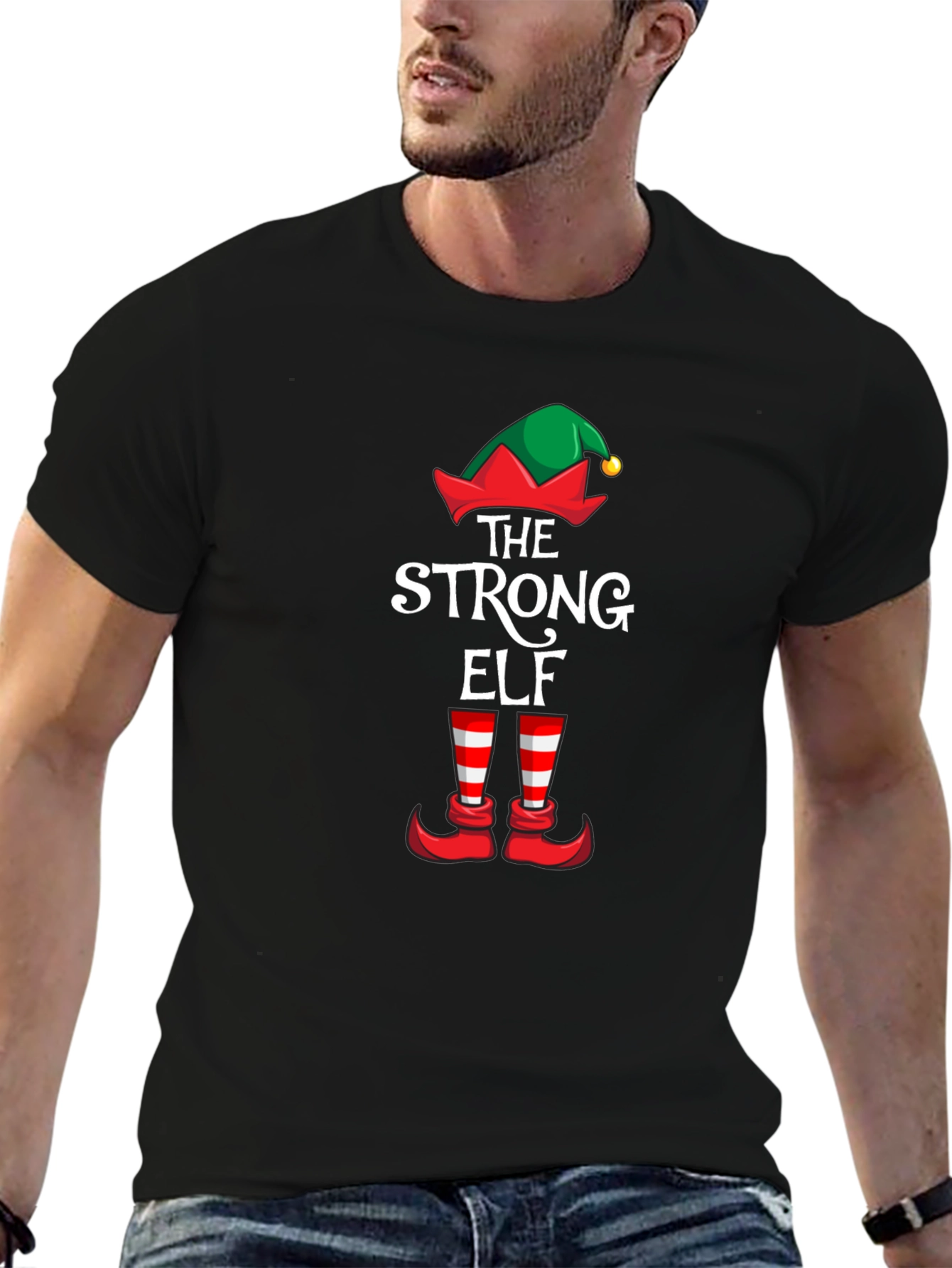 The Strong Elf Graphic Tee - Holiday Fun!
