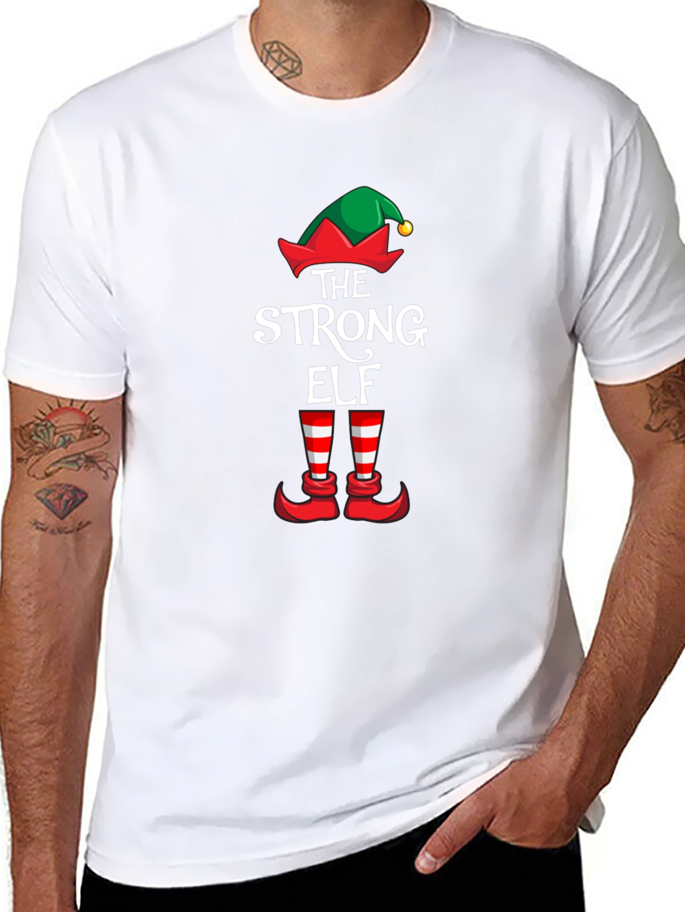 The Strong Elf Graphic Tee - Holiday Fun!