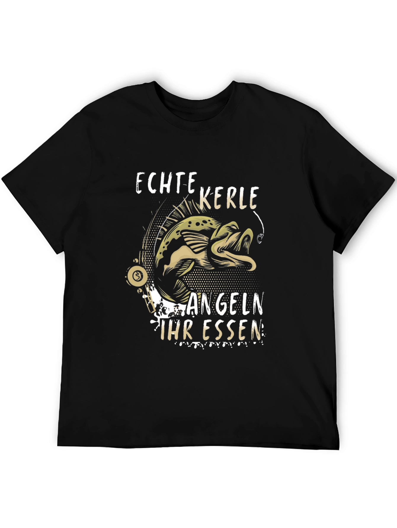 Mens Echte Kerle Angeln T-Shirt - Fishing Design