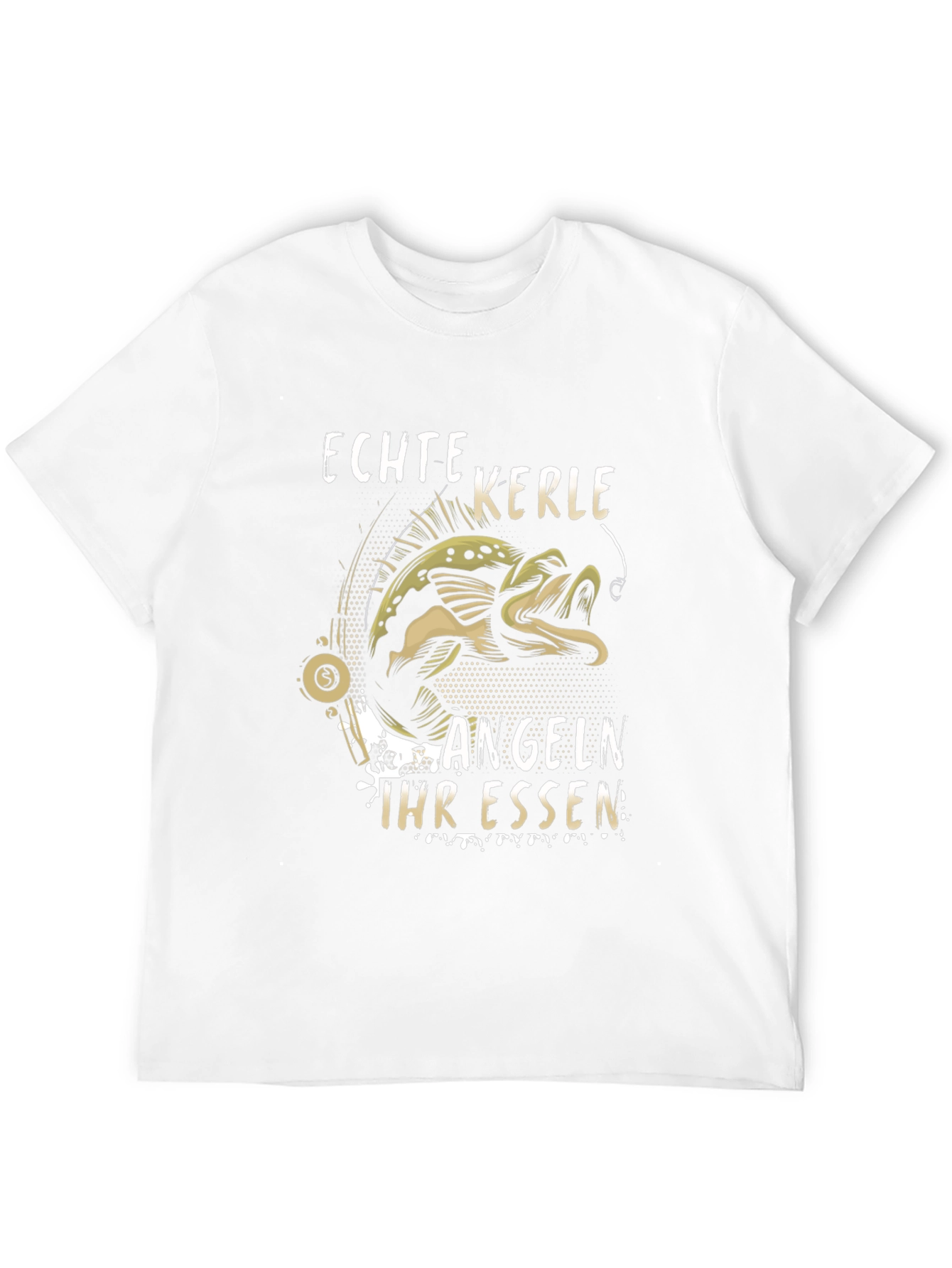 Mens Echte Kerle Angeln T-Shirt - Fishing Design