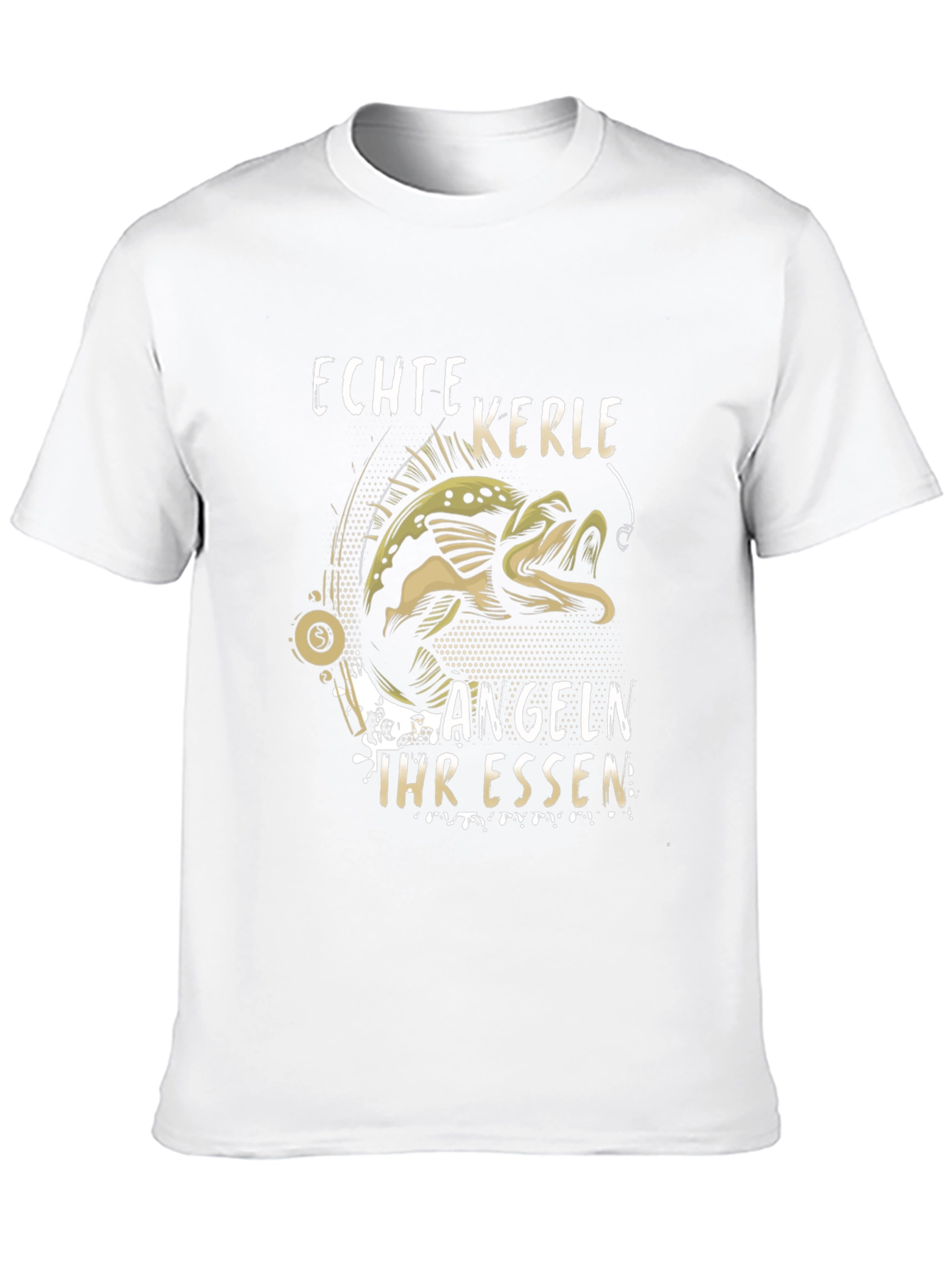 Mens Echte Kerle Angeln T-Shirt - Fishing Design