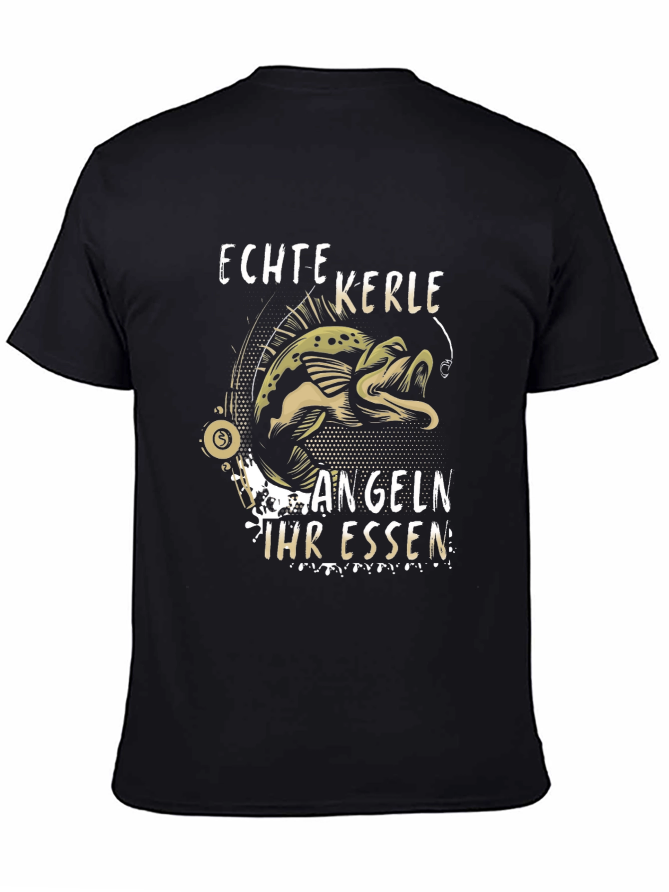 Mens Echte Kerle Angeln T-Shirt - Fishing Design
