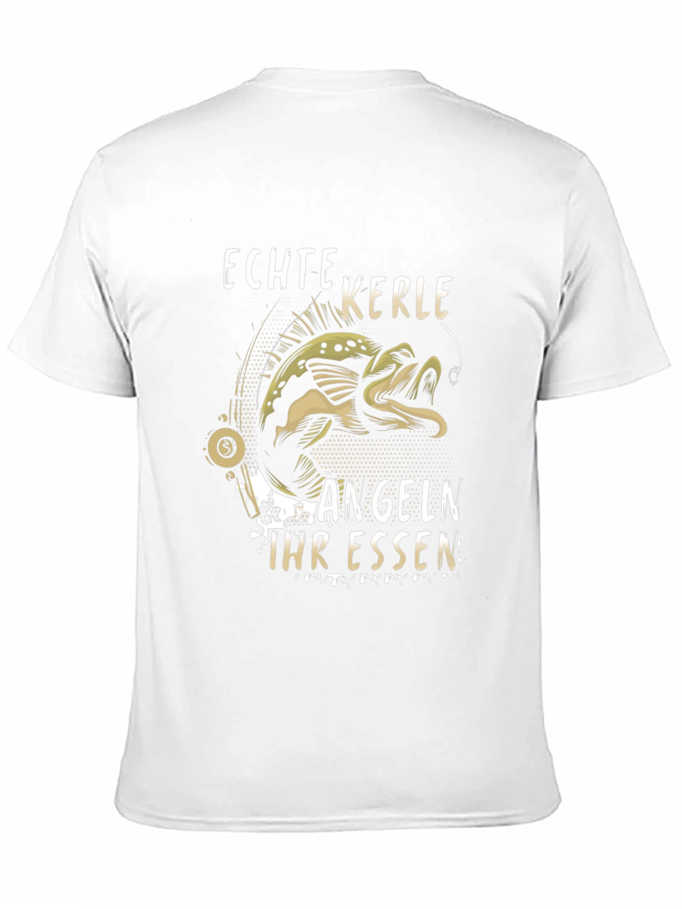 Mens Echte Kerle Angeln T-Shirt - Fishing Design