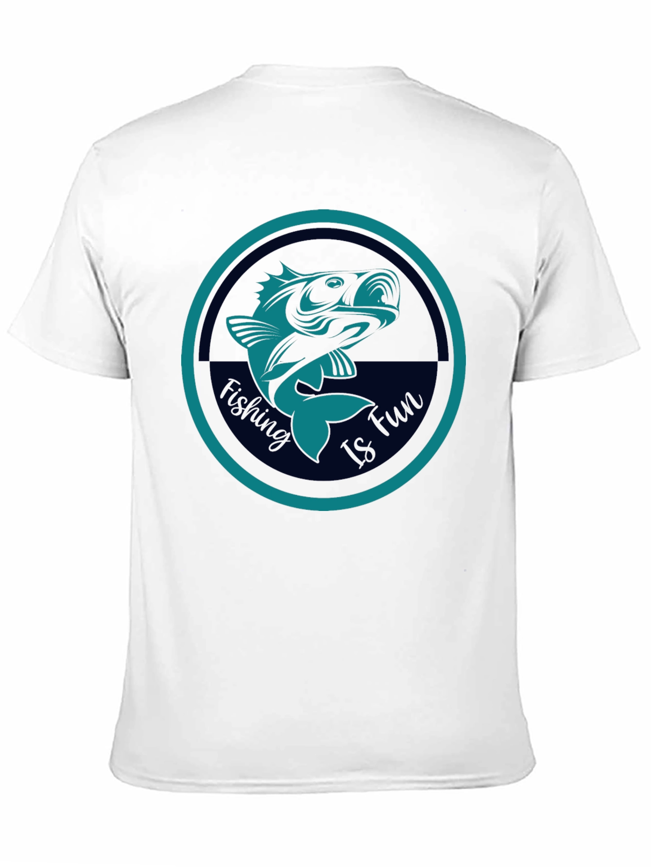 Fishing Is Fun Graphic Tee - Black Cotton T-Shirt