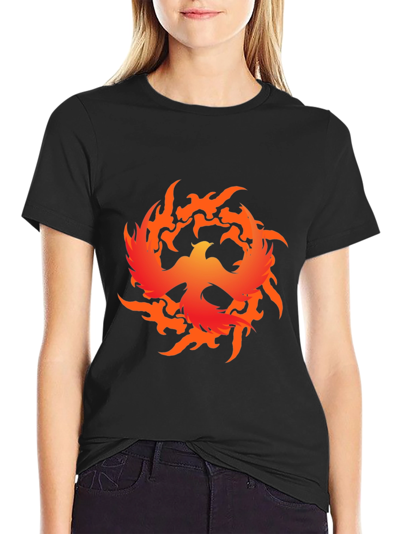 Phoenix Firebird Graphic Tee - Bold Black T-Shirt