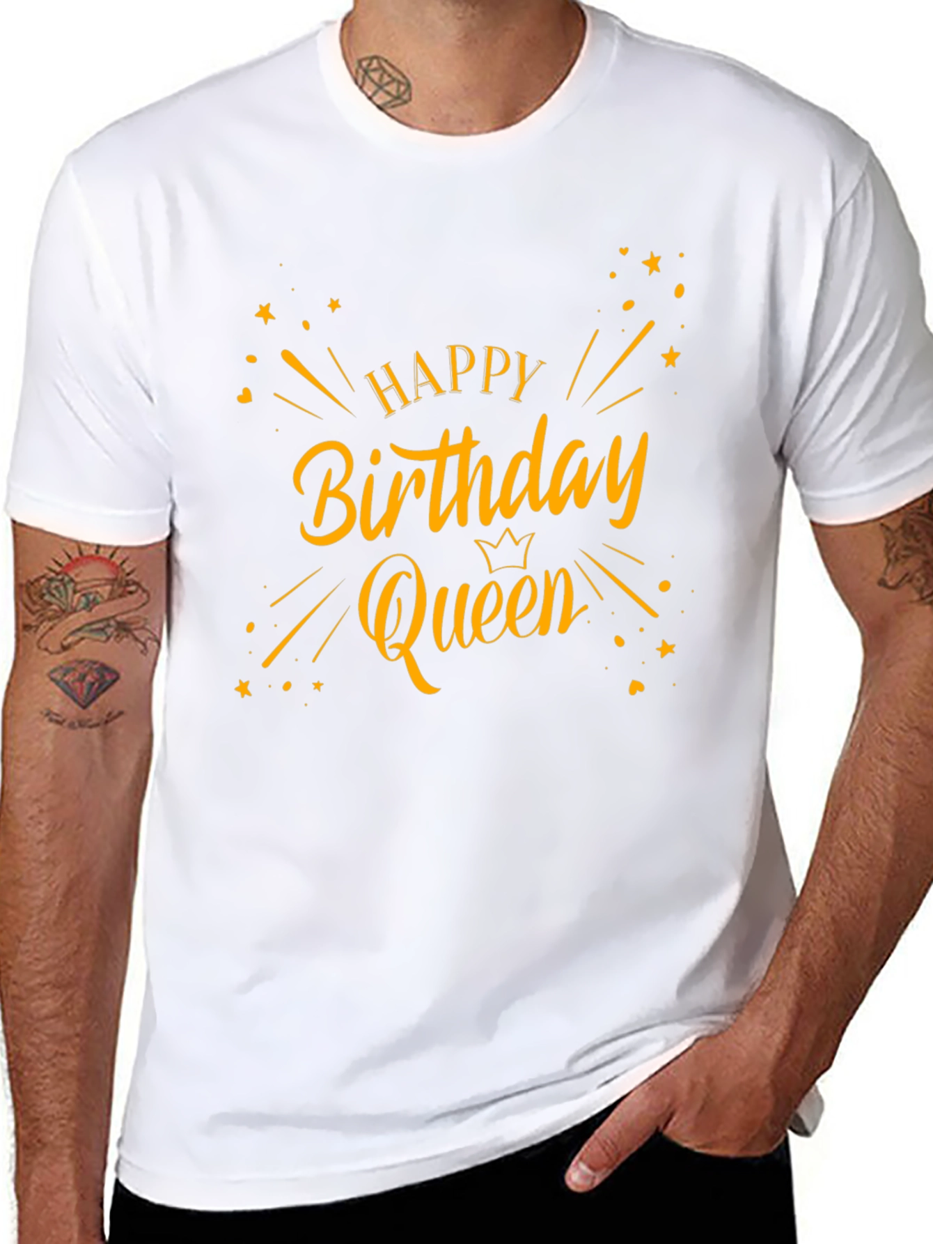 Happy Birthday Queen Black T-Shirt