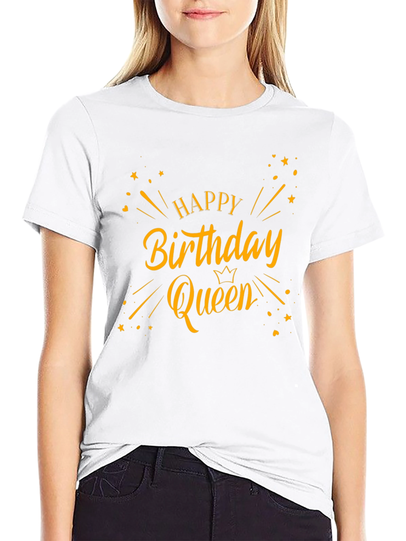 Happy Birthday Queen Black T-Shirt