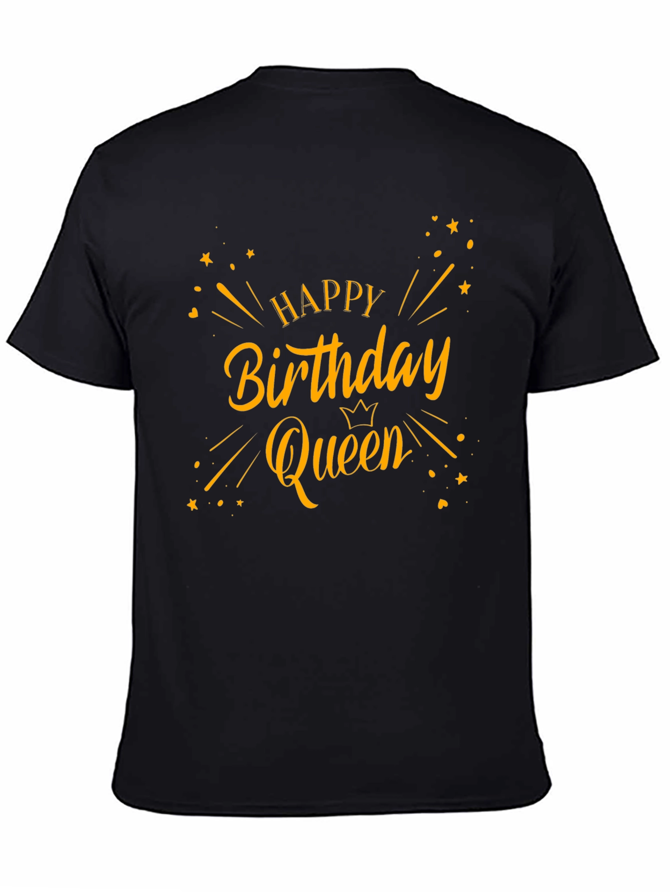 Happy Birthday Queen Black T-Shirt