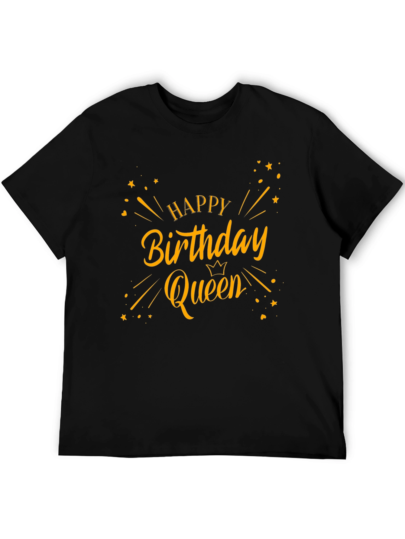 Happy Birthday Queen Black T-Shirt