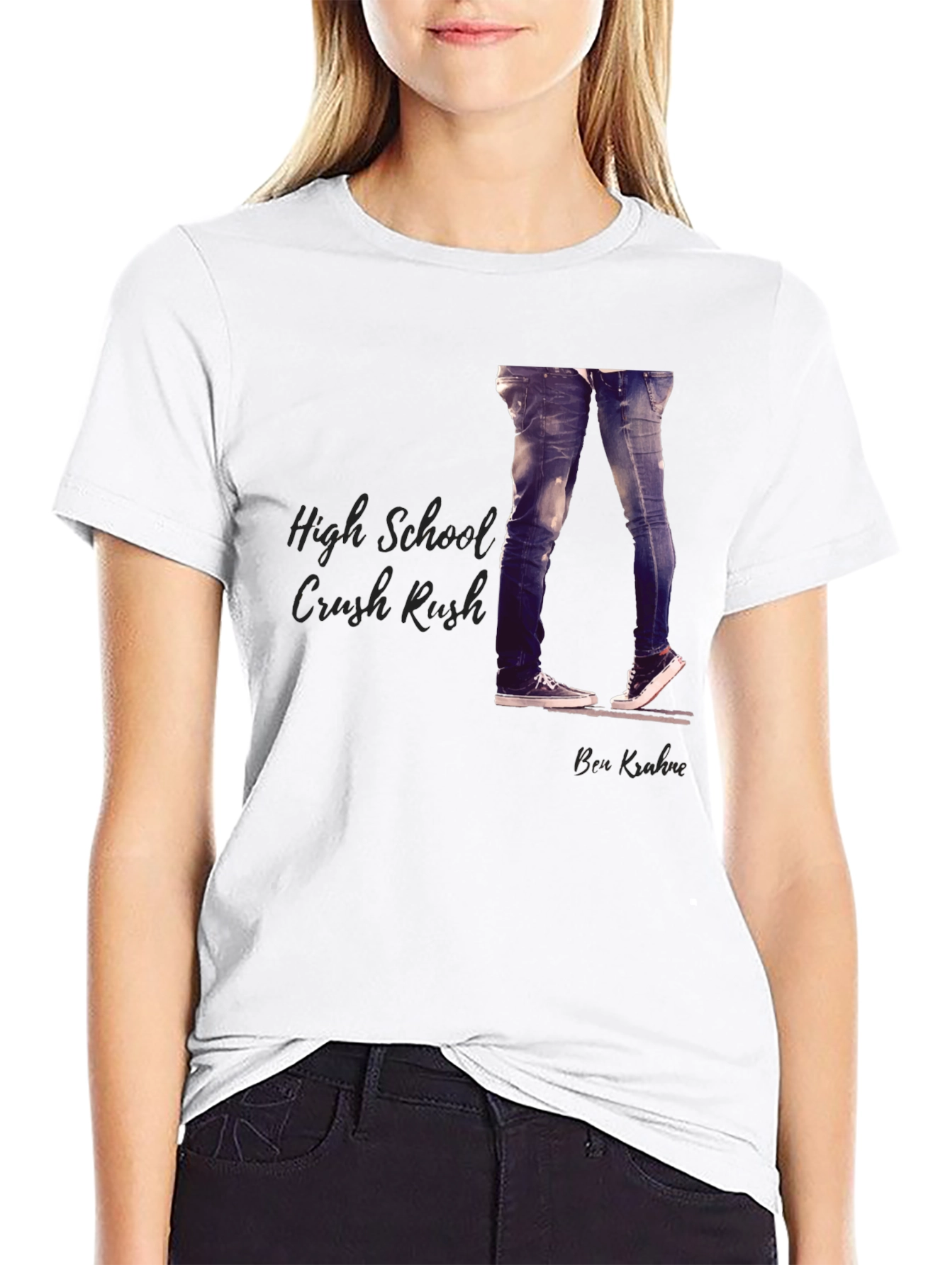 High School Crush Rush Black T-Shirt