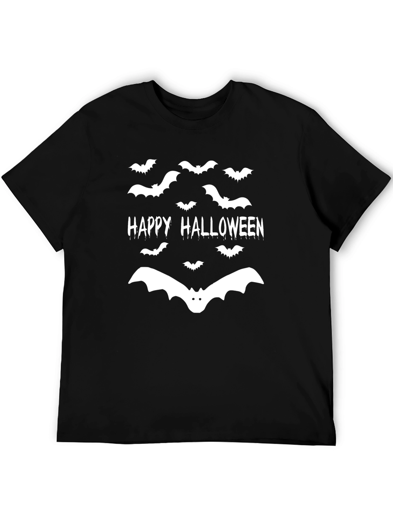 Happy Halloween Bat Graphic T-Shirt - Spooky Season!