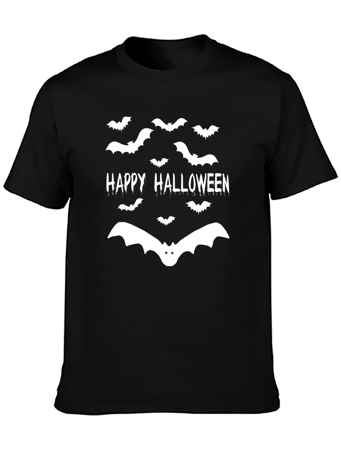 Happy Halloween Bat Graphic T-Shirt - Spooky Season!