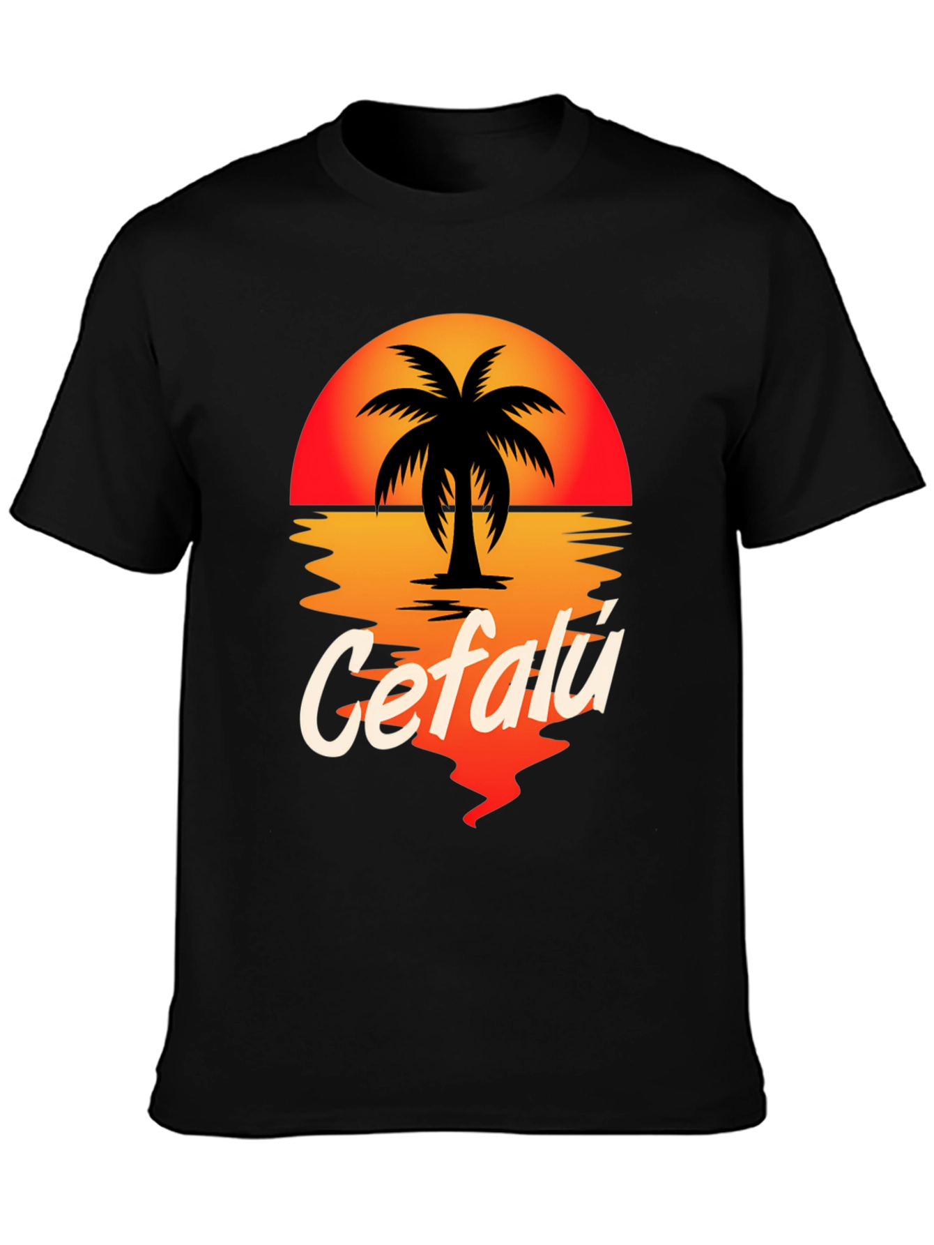 Cefalú Palm Sunset T-Shirt