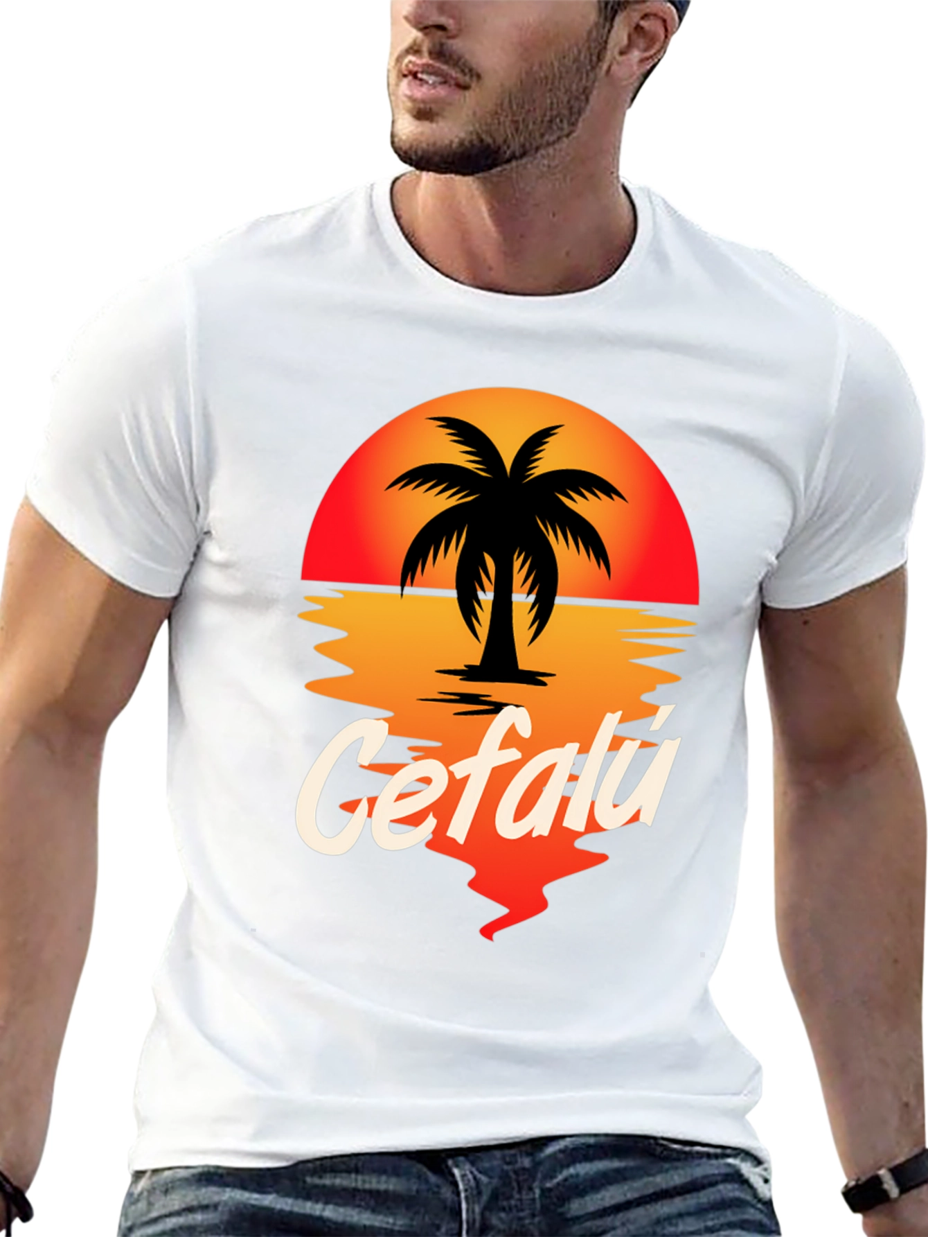 Cefalú Palm Sunset T-Shirt