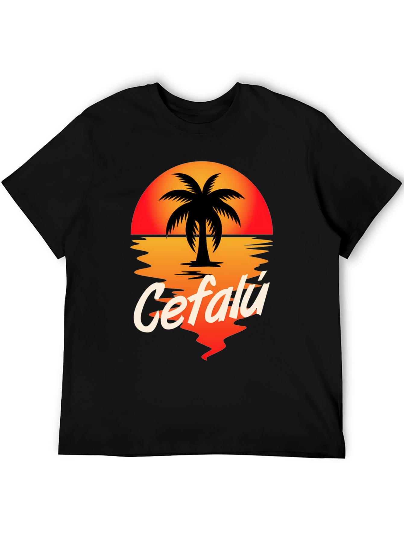 Cefalú Palm Sunset T-Shirt