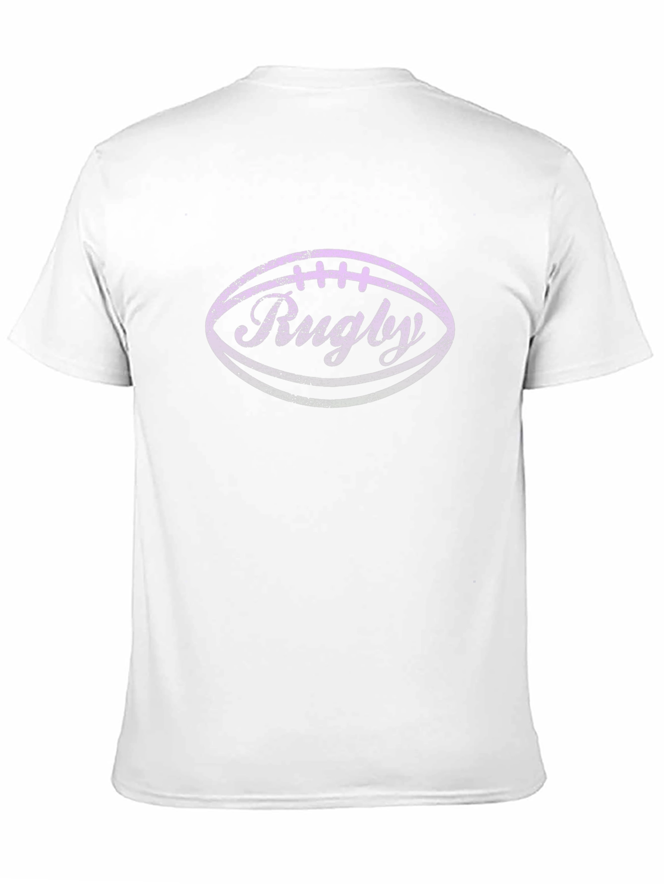Rugby Football Graphic Tee - Black Cotton T-Shirt