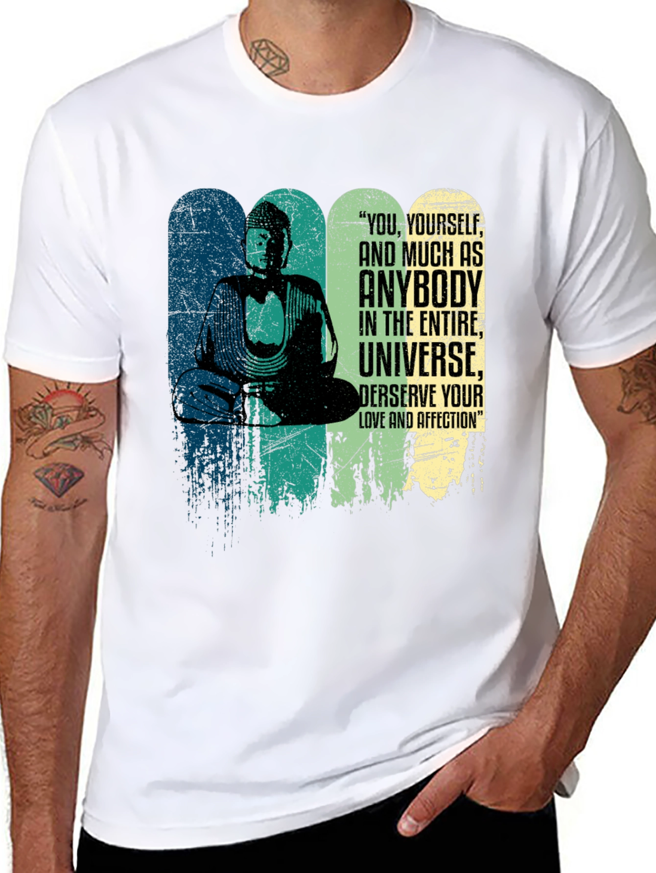 Buddha Quote Graphic Tee - You Deserve Love T-Shirt