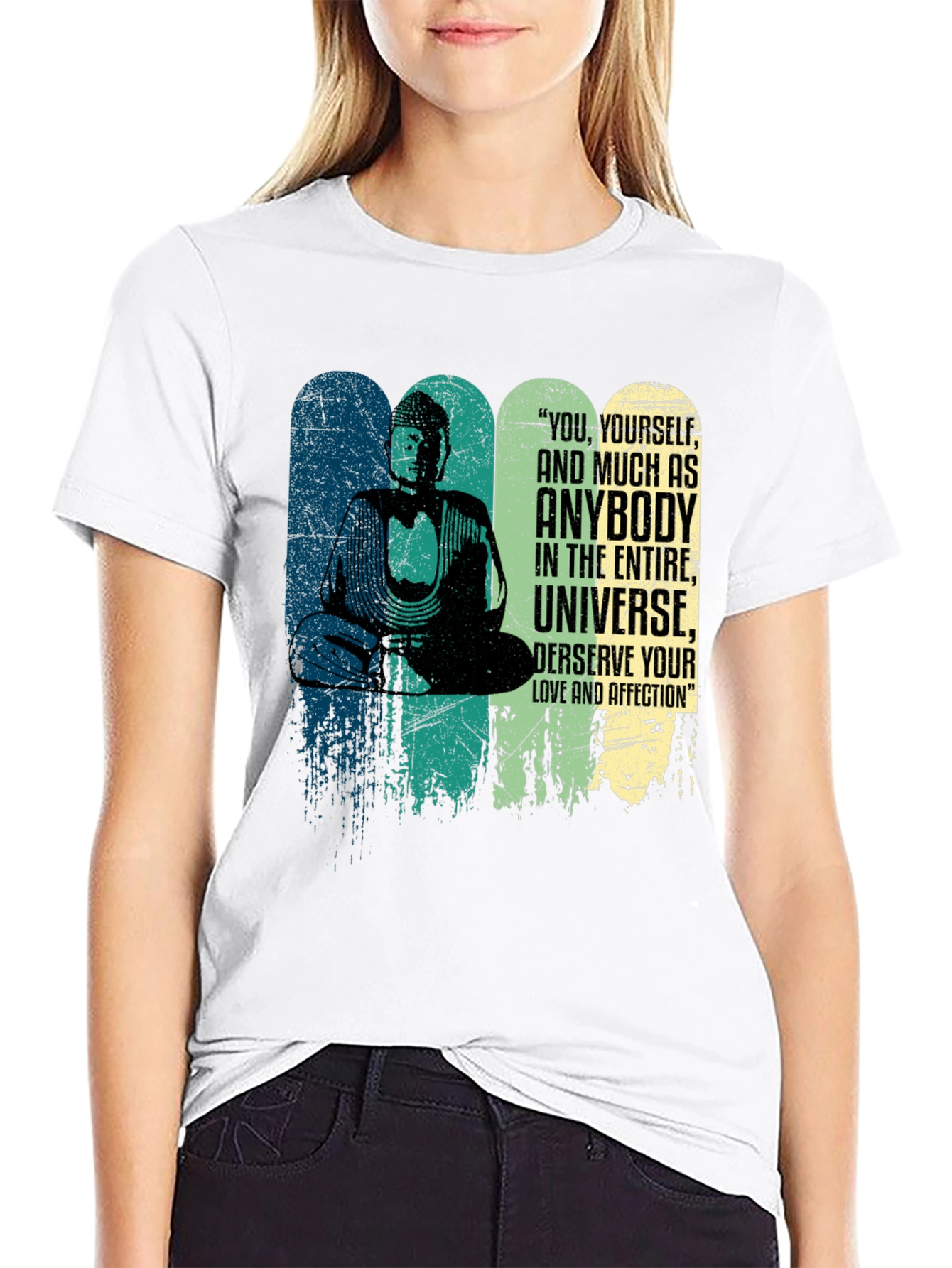 Buddha Quote Graphic Tee - You Deserve Love T-Shirt